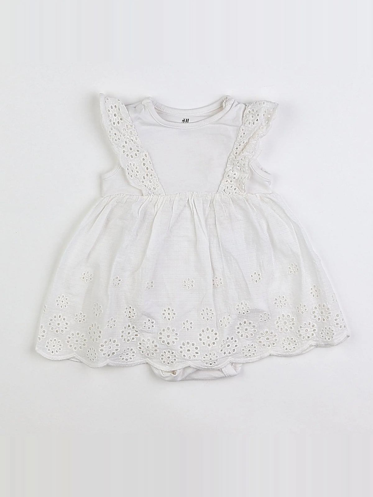 H&M - body robe blanc - 3 mois