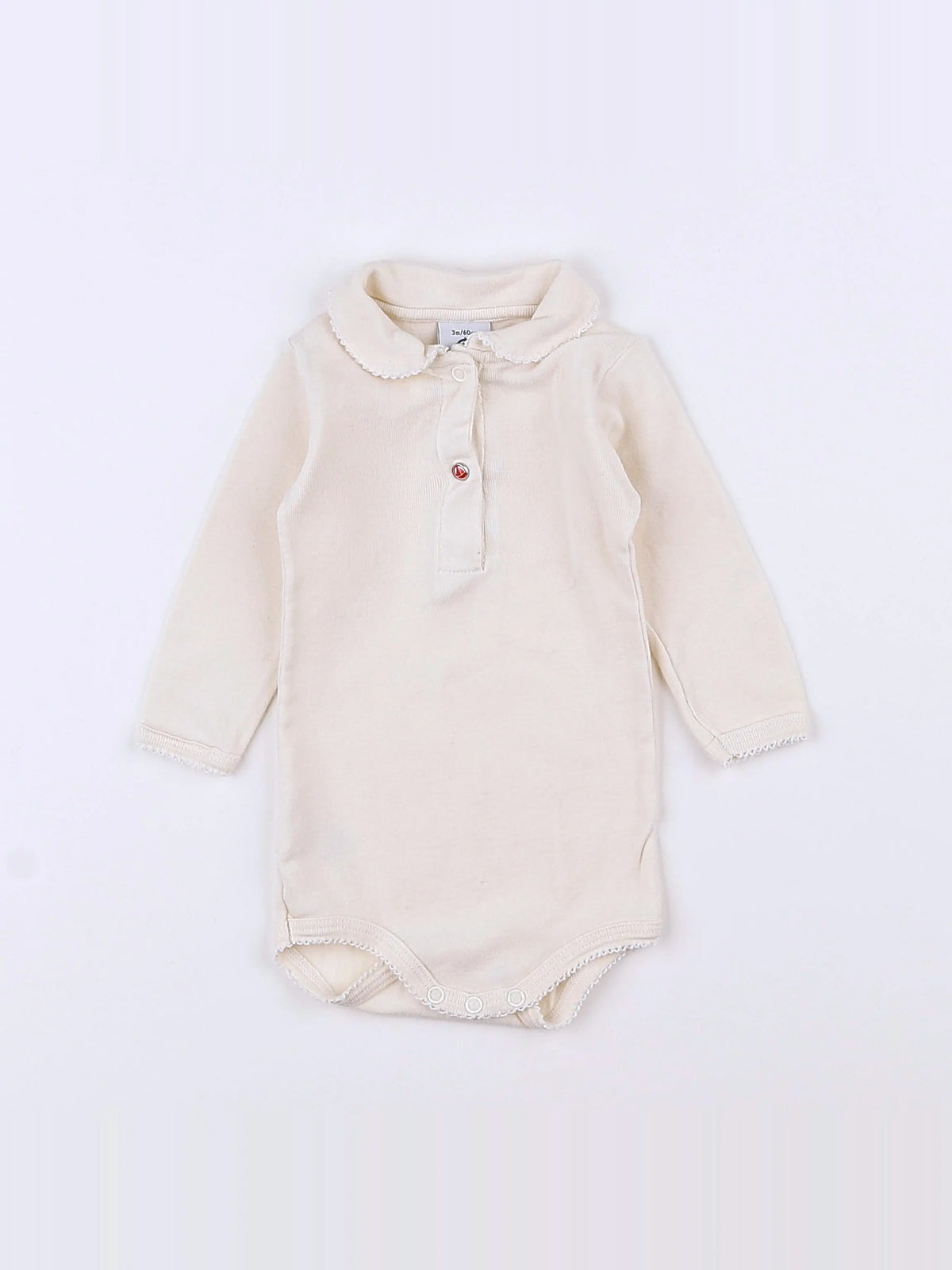 Petit Bateau - body vetement beige - 3 mois
