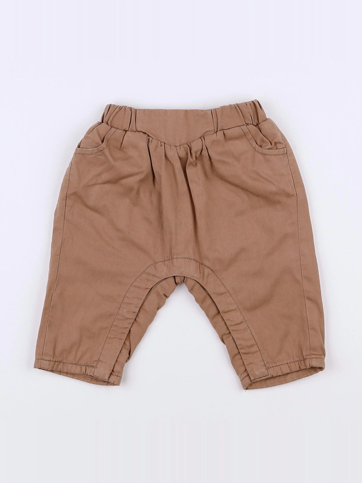 Vertbaudet - sarouel marron - 3 mois