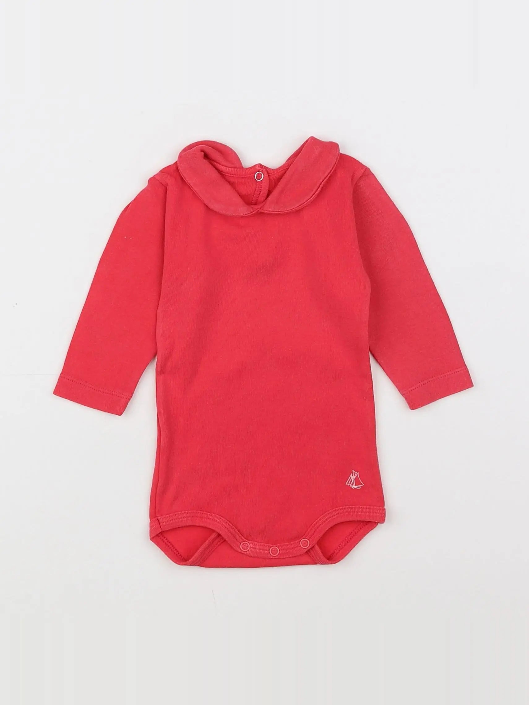 Petit Bateau - body à col rose - 3 mois