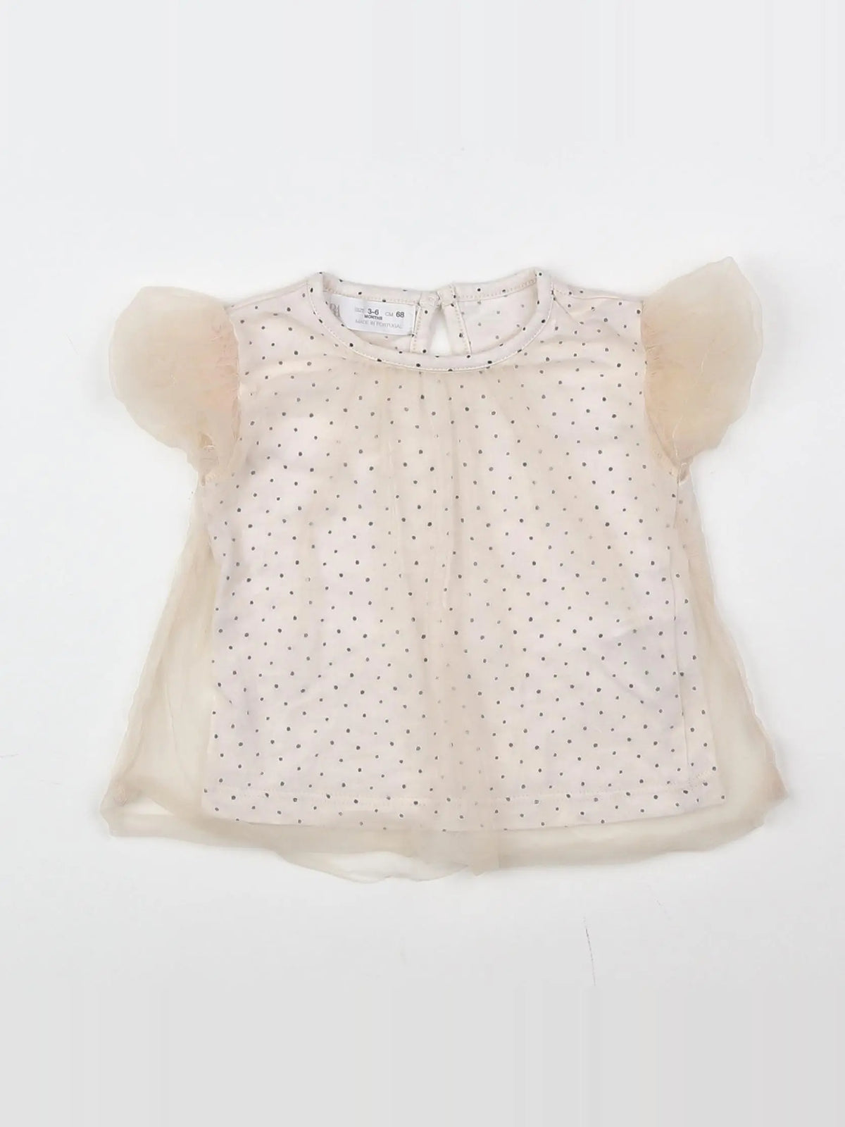 Zara - blouse rose, noir - 3/6 mois