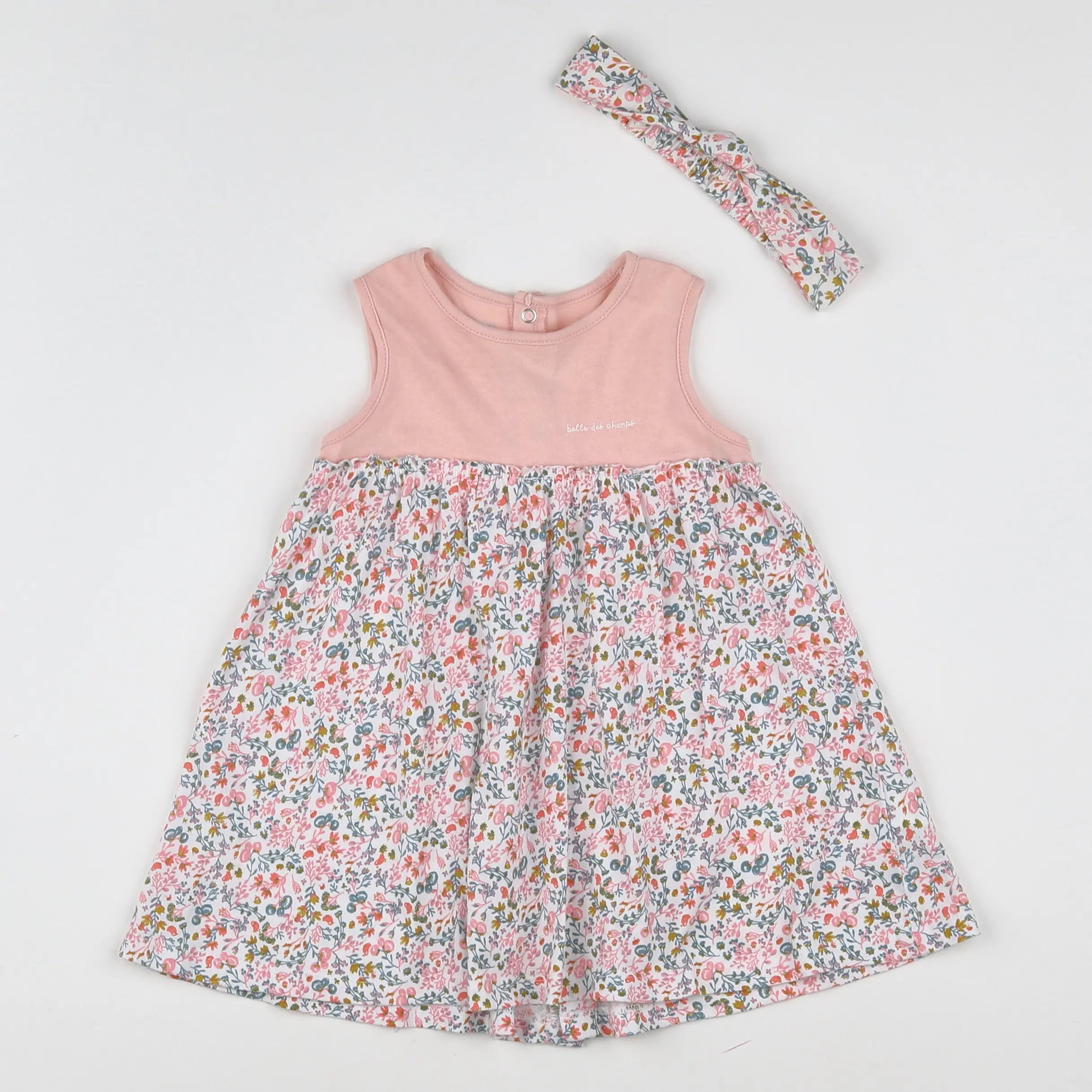 Vertbaudet - robe rose - 12 mois