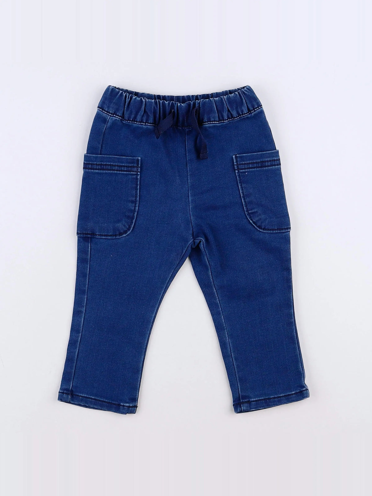 Vertbaudet - pantalon bleu - 9 mois