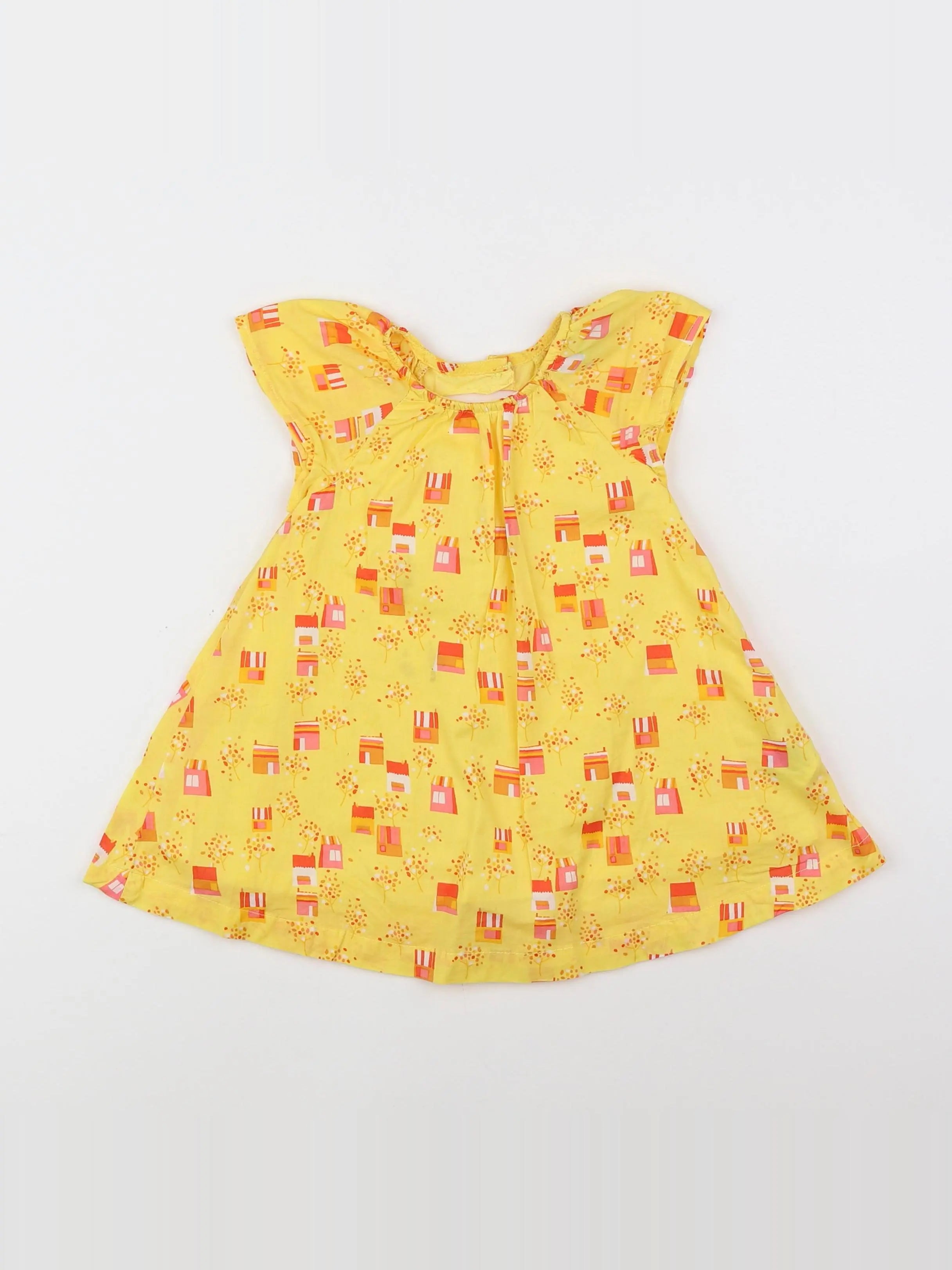 Vertbaudet - robe jaune - 3/6 mois