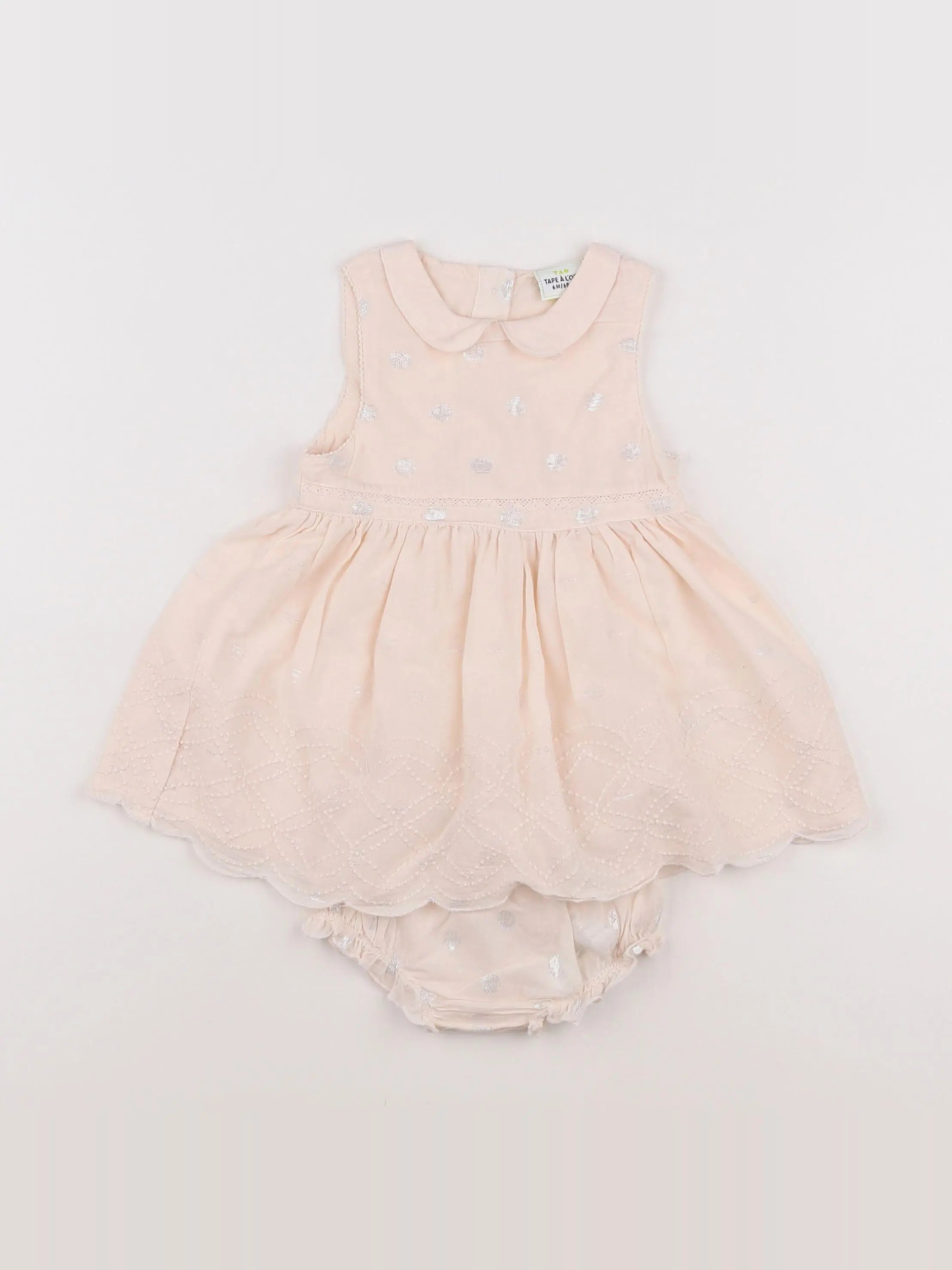 Tape à l'oeil - robe beige, argent - 6 mois