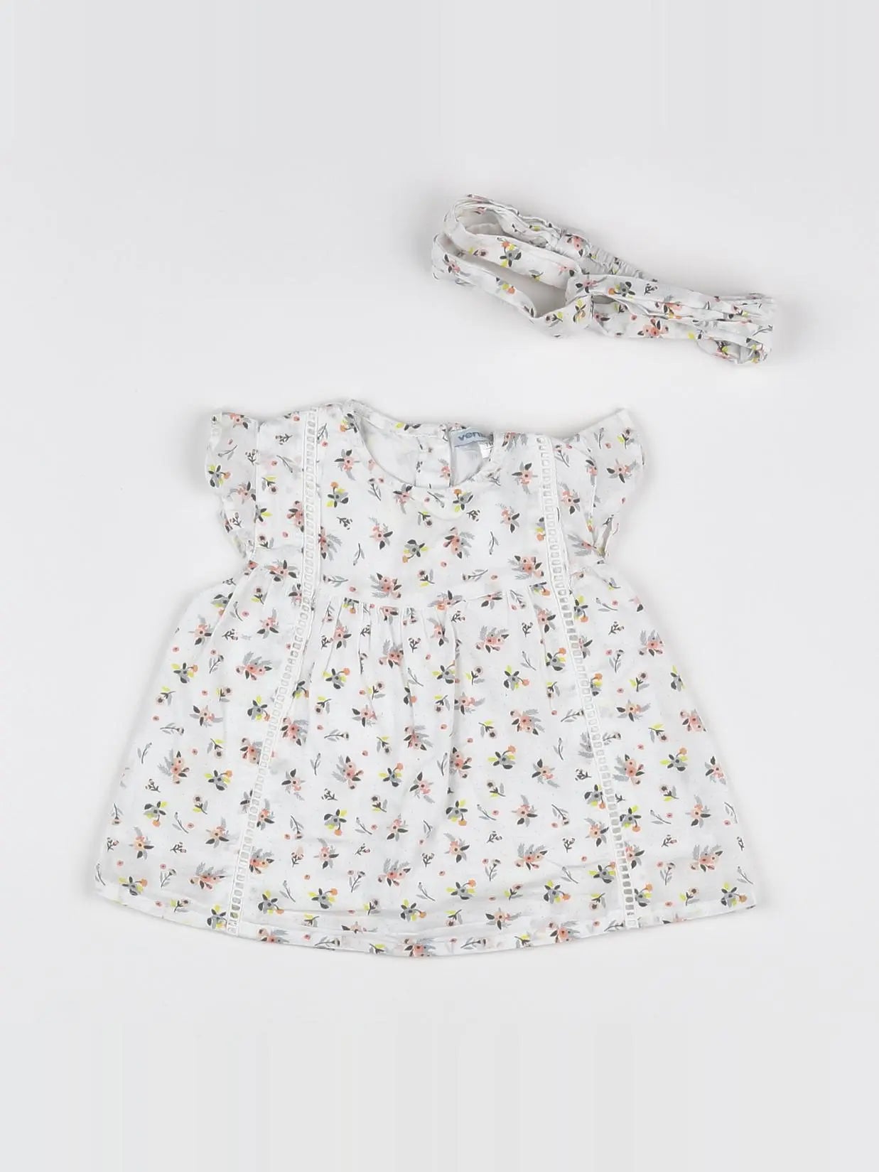 Vertbaudet - blouse blanc, multicolore - 9 mois