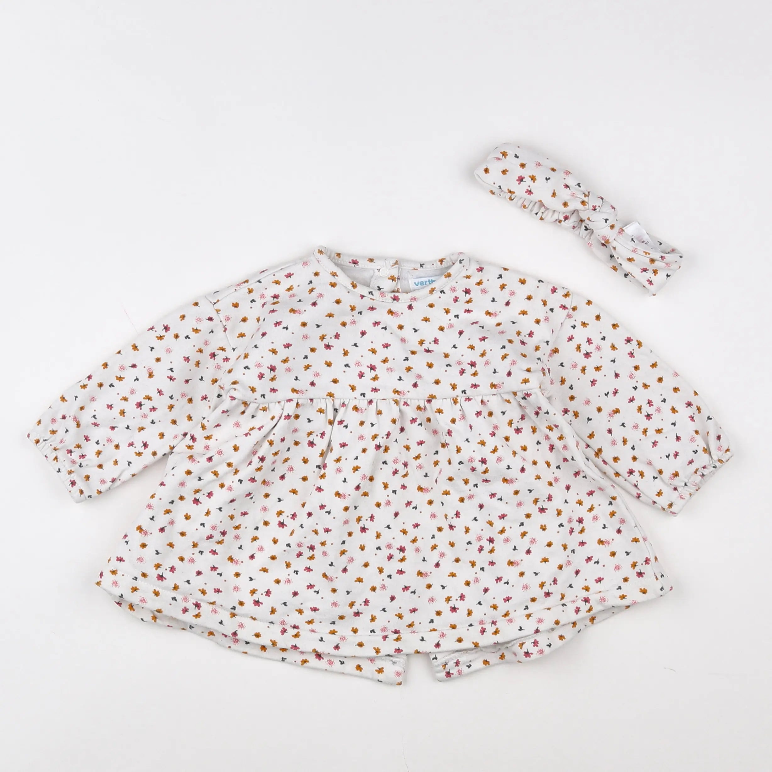 Vertbaudet - robe multicolore - 9 mois