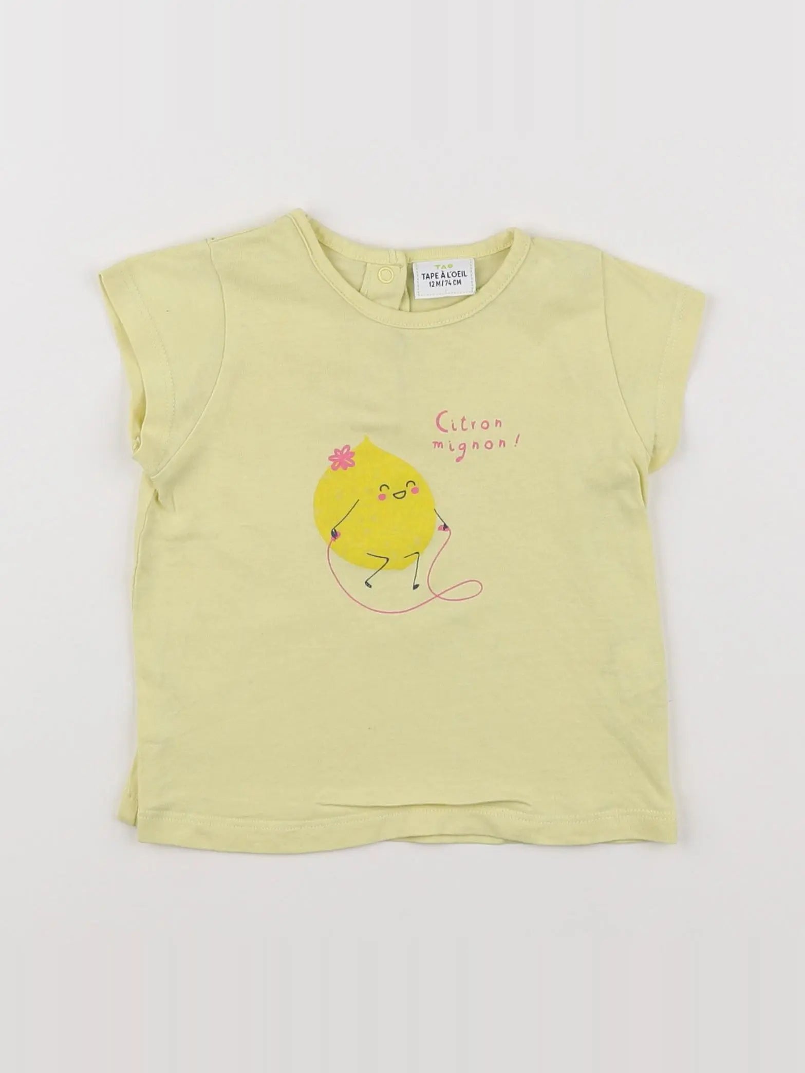Tape à l'oeil - tee-shirt jaune - 12 mois