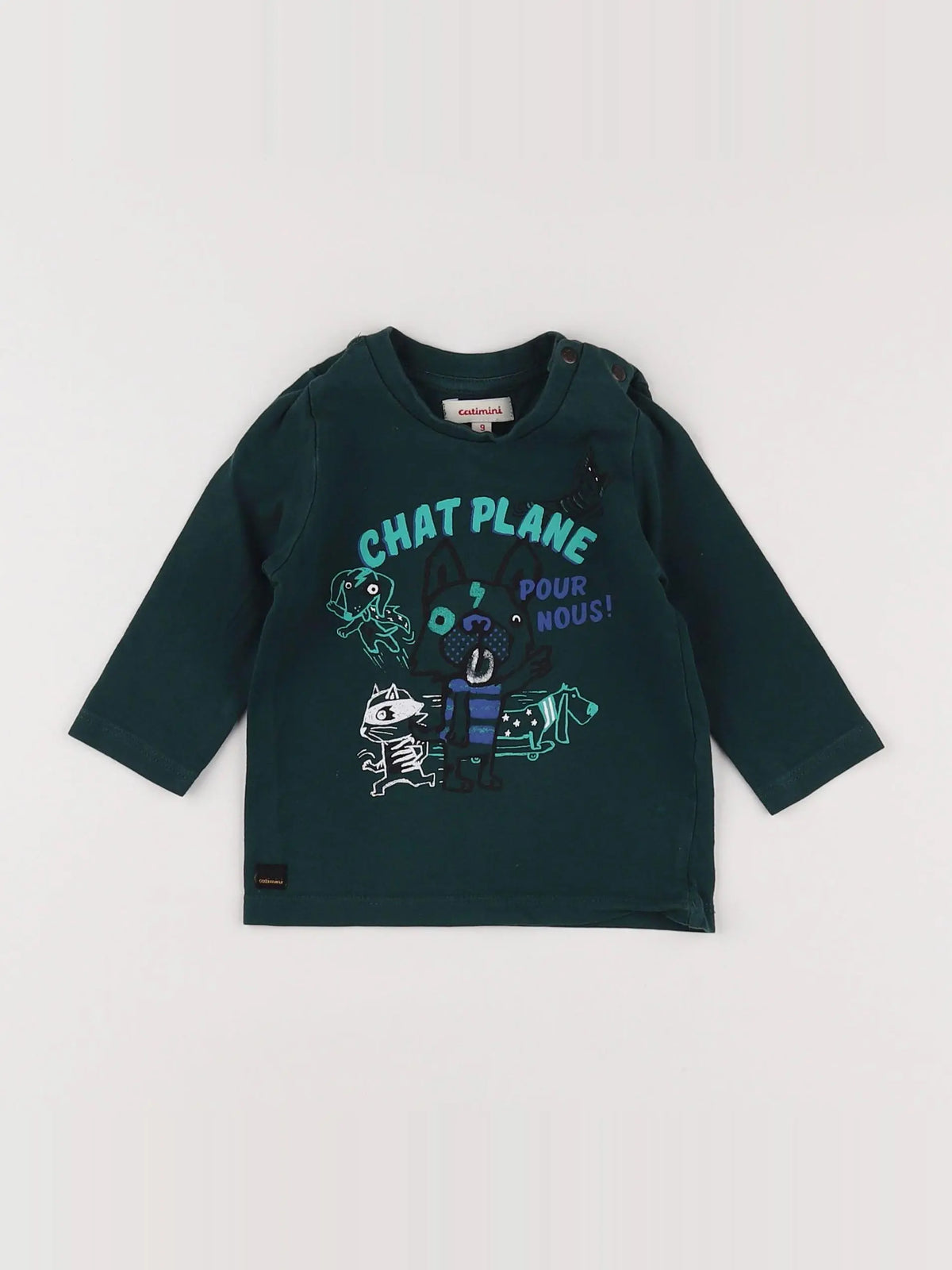 Catimini - tee-shirt vert - 9 mois