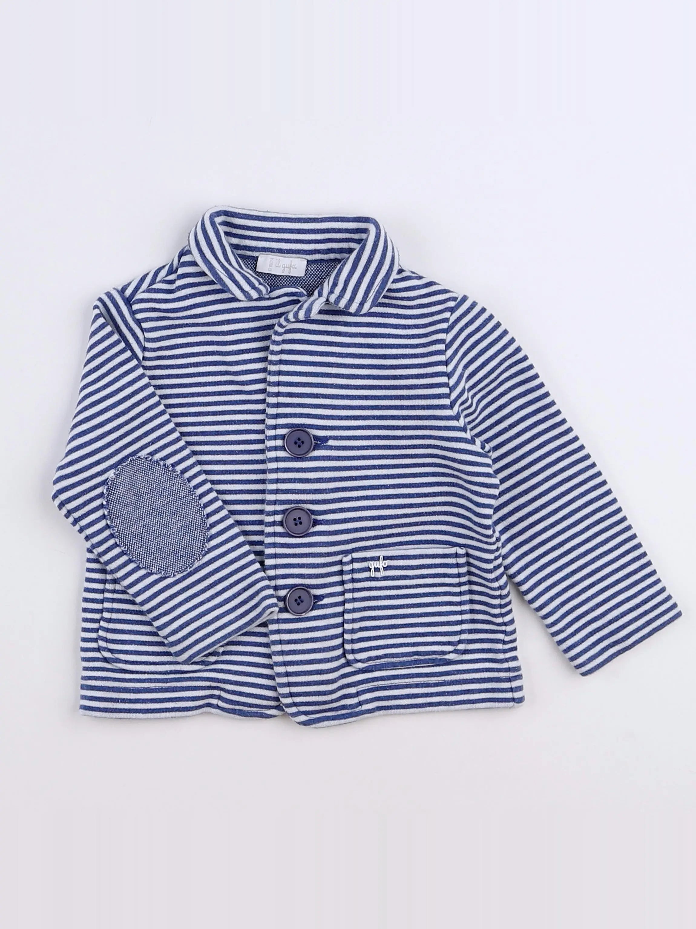 Il Gufo - veste bleu, blanc - 12 mois