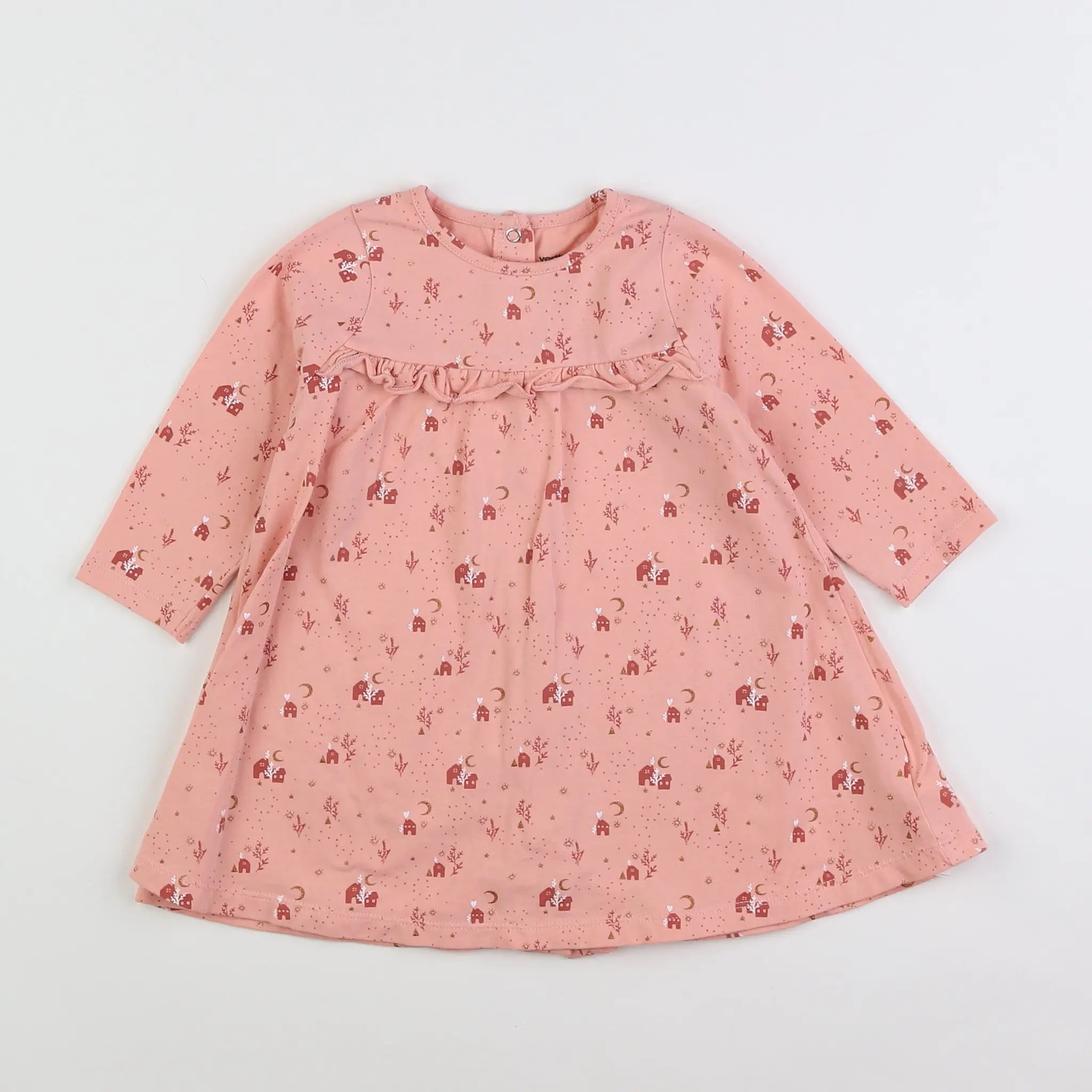 Vertbaudet - robe rose - 12 mois