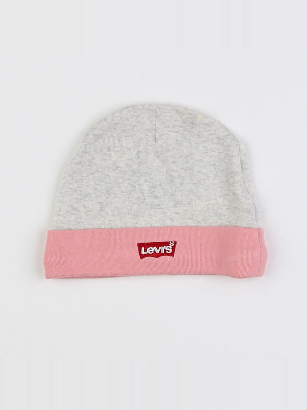 Levi's - bonnet gris, rose - 0/6 mois