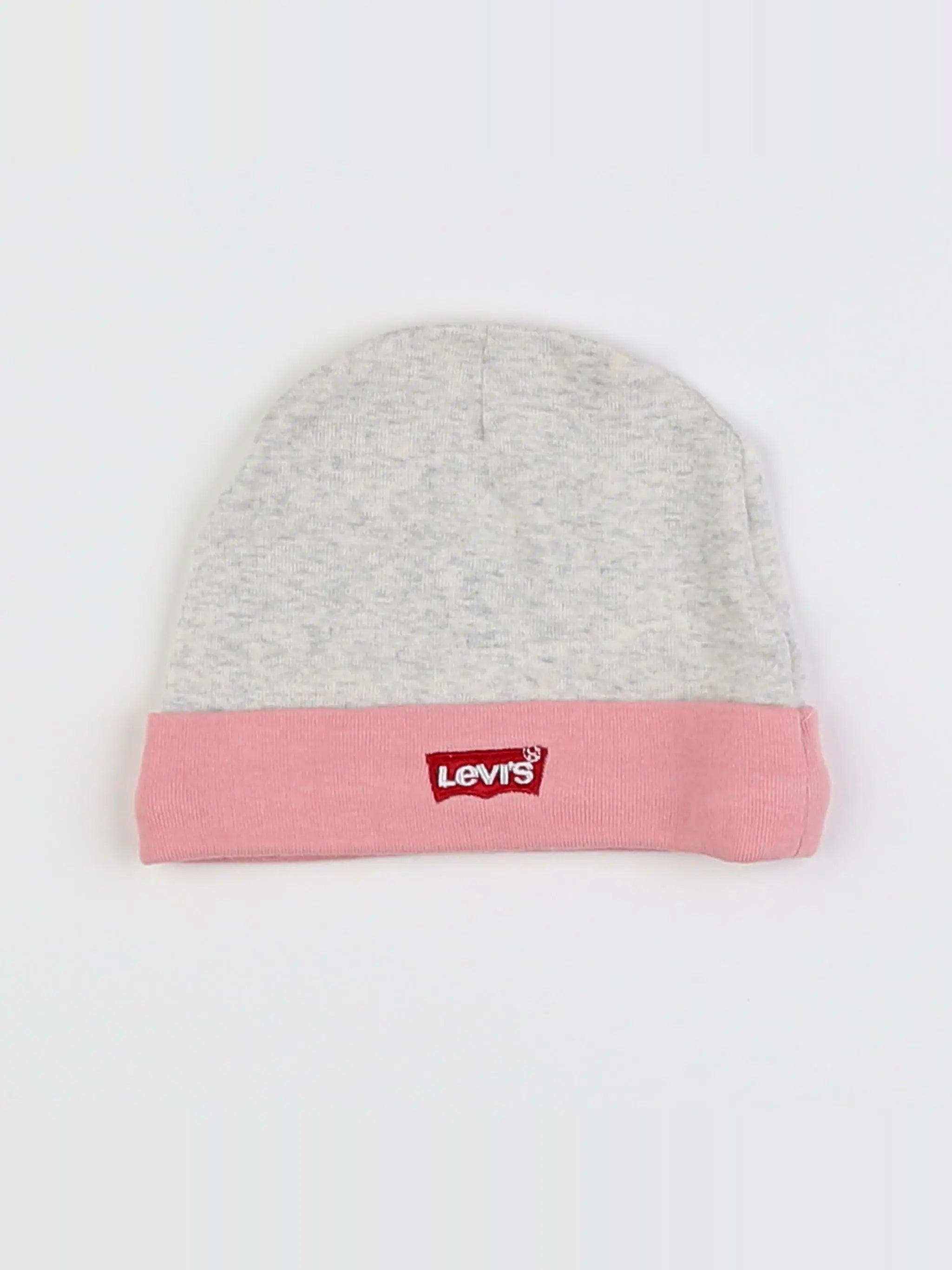 Levi's - bonnet gris, rose - 0/6 mois