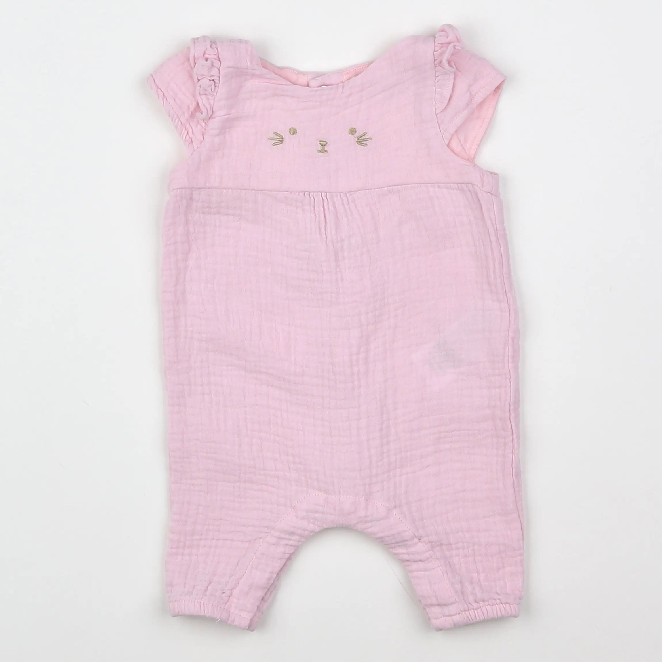 Vertbaudet - combinaison rose - 1 mois