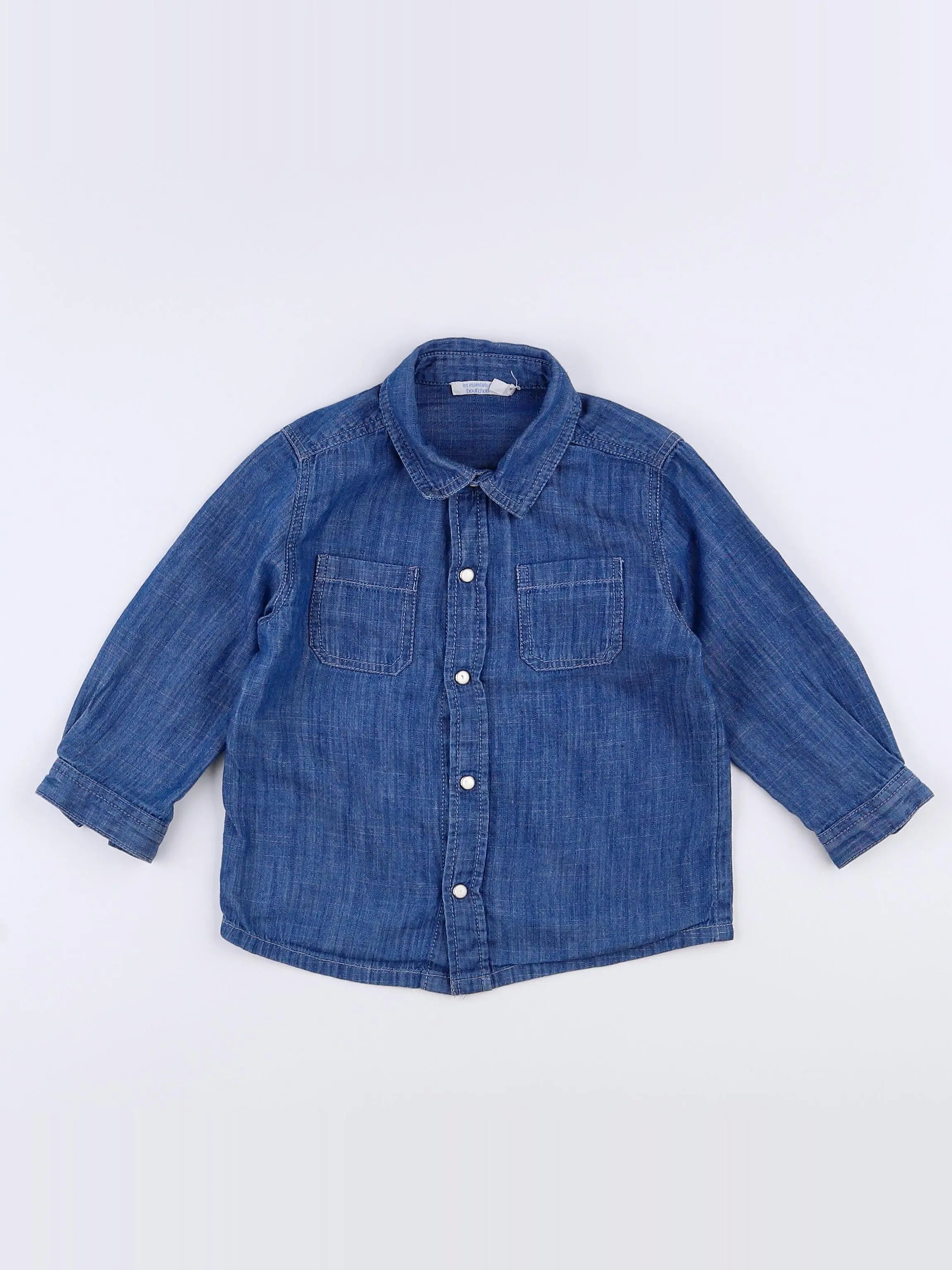 Boutchou - chemise bleu - 18 mois