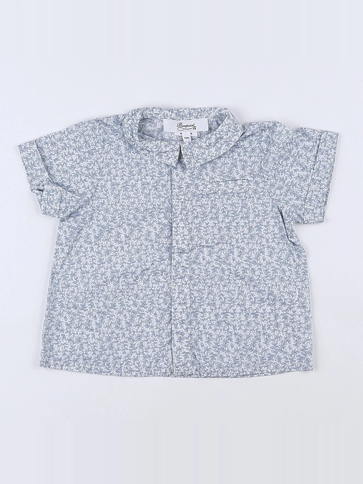 Bonpoint - chemise bleu - 12 mois