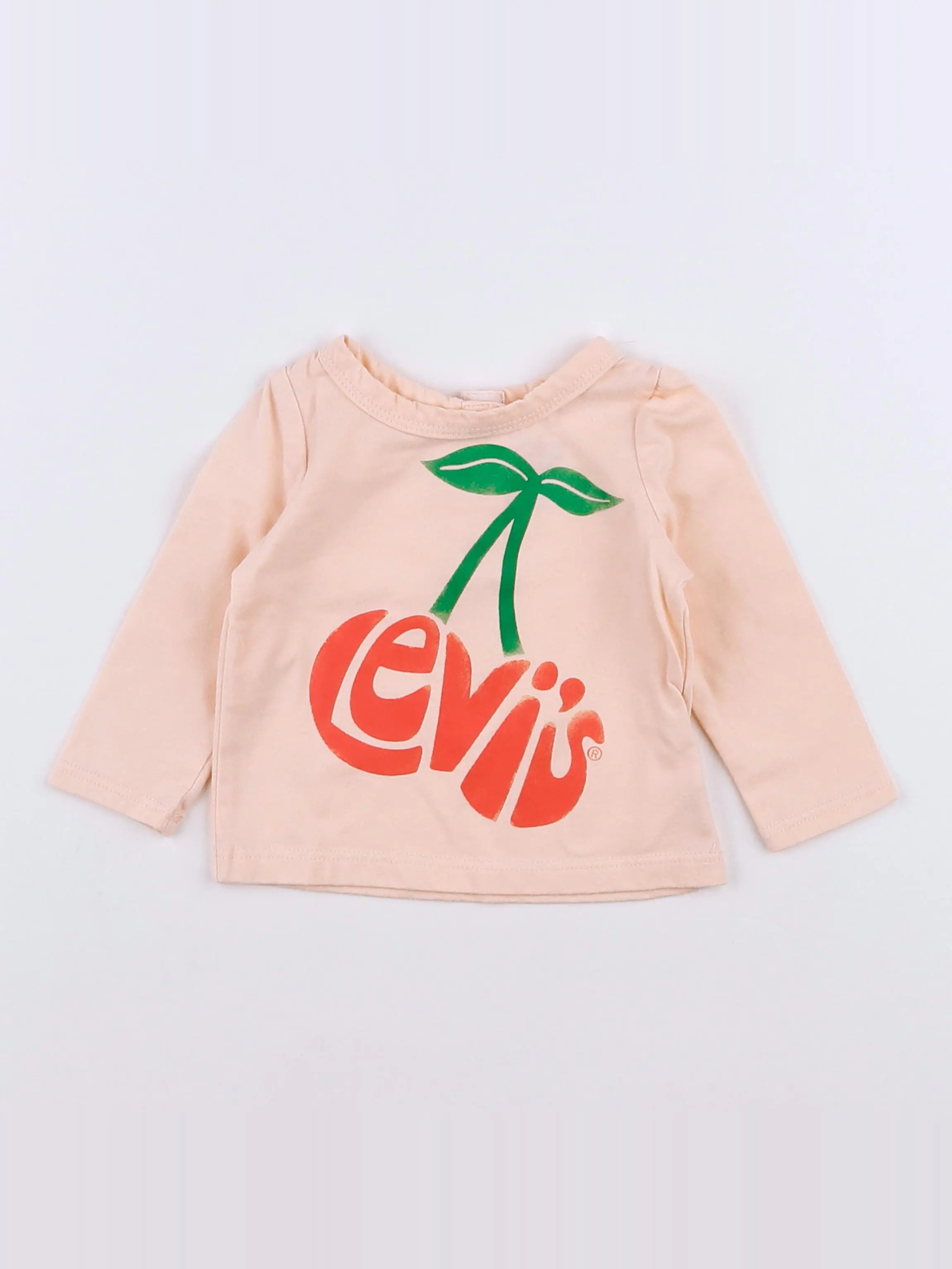 Levi's - tee-shirt orange, vert - 3 mois