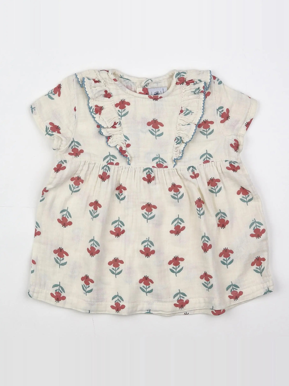 Petit Bateau - robe beige, multicolore - 6 mois