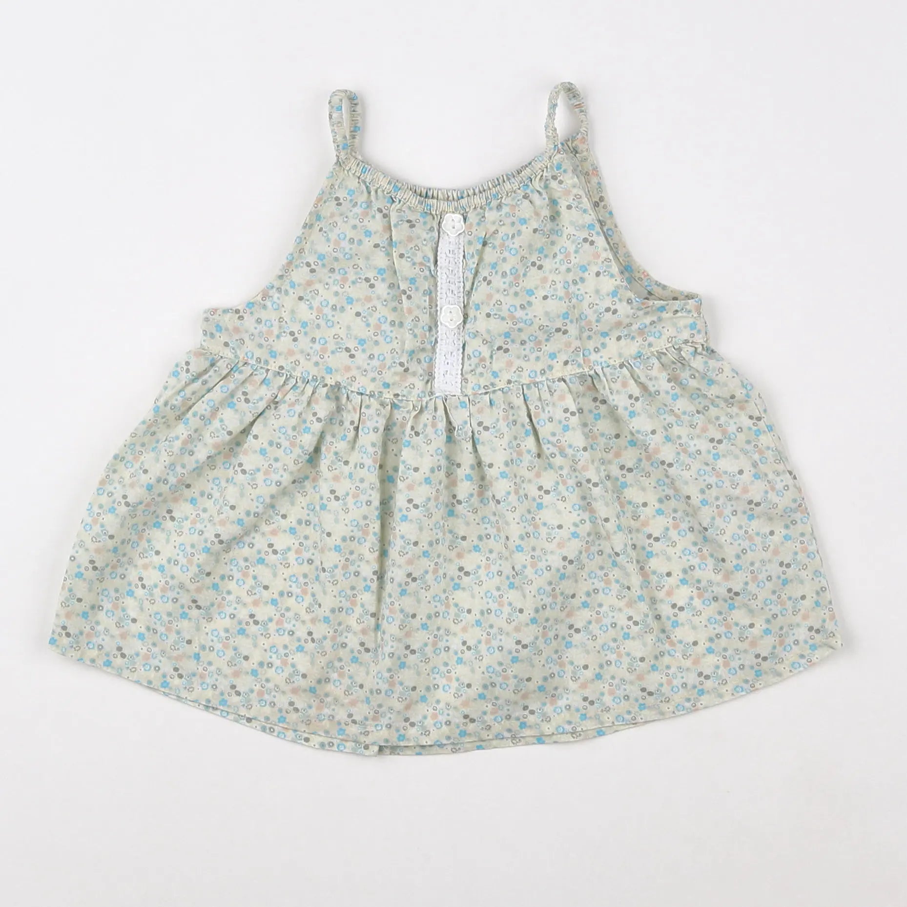 Vertbaudet - robe vert - 9 mois