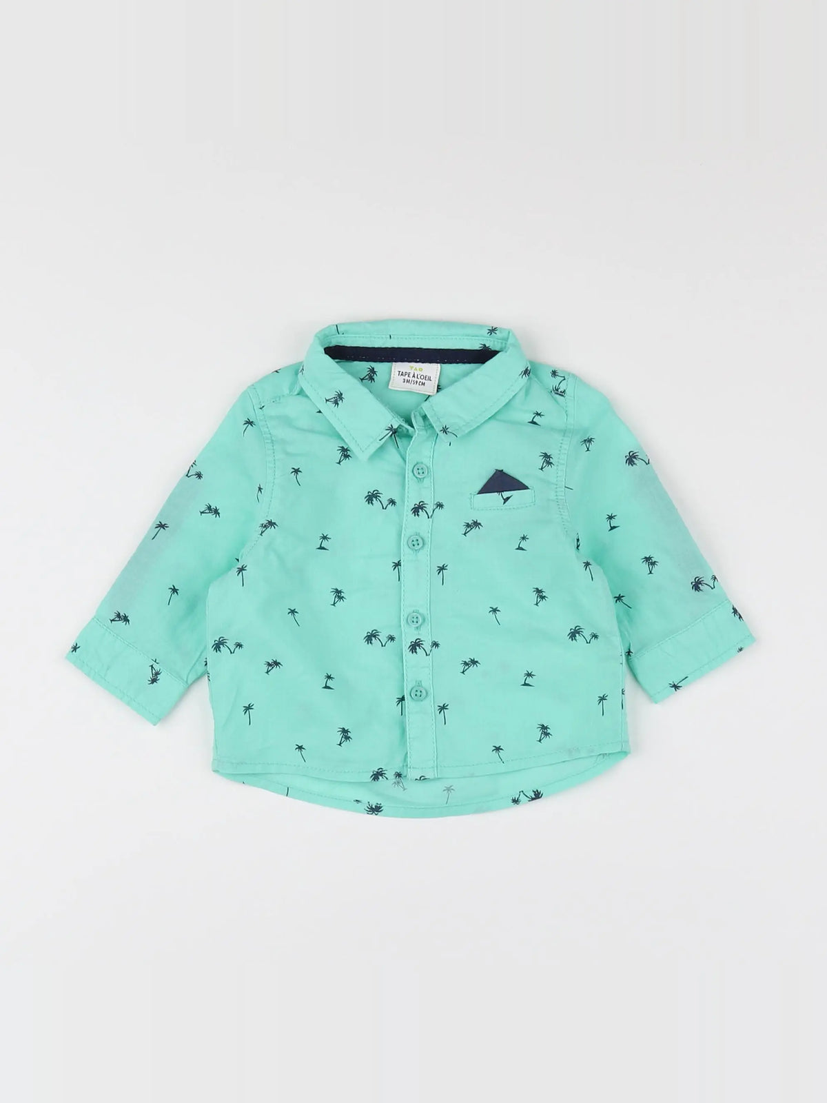 Tape à l'oeil - chemise vert - 3 mois