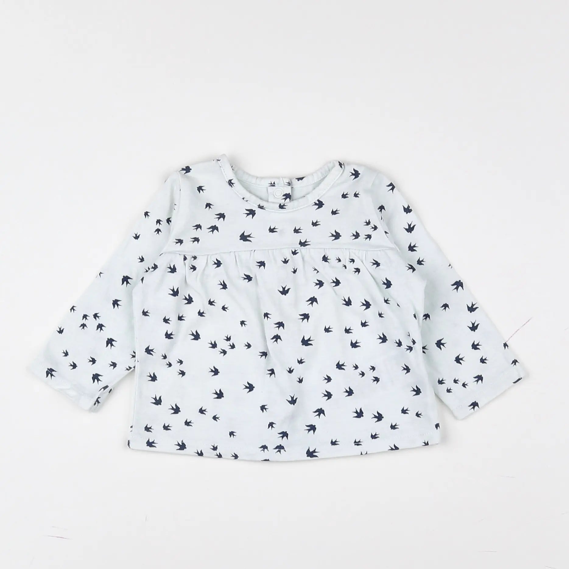 Vertbaudet - tee-shirt bleu - 3 mois