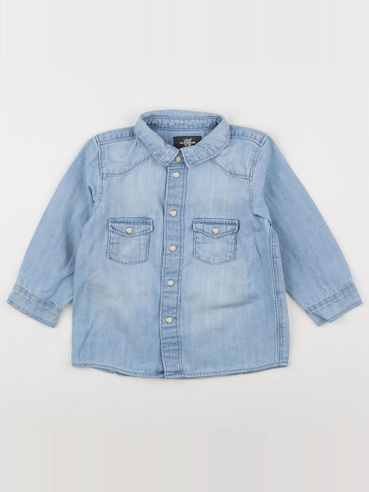 H&M - chemise bleu - 9/12 mois