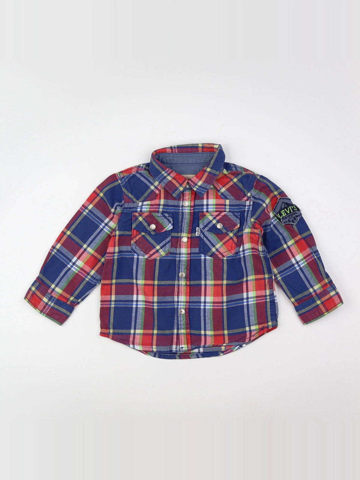 Levi's - chemise bleu, multicolore - 18 mois