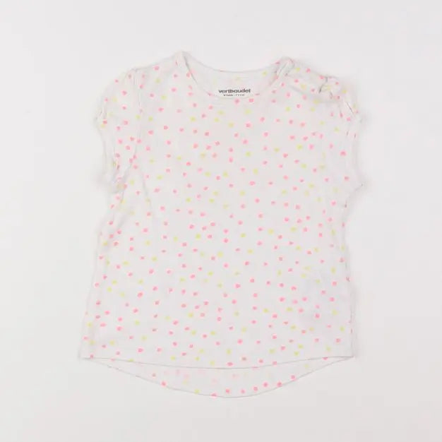 Vertbaudet - tee-shirt blanc - 9 mois