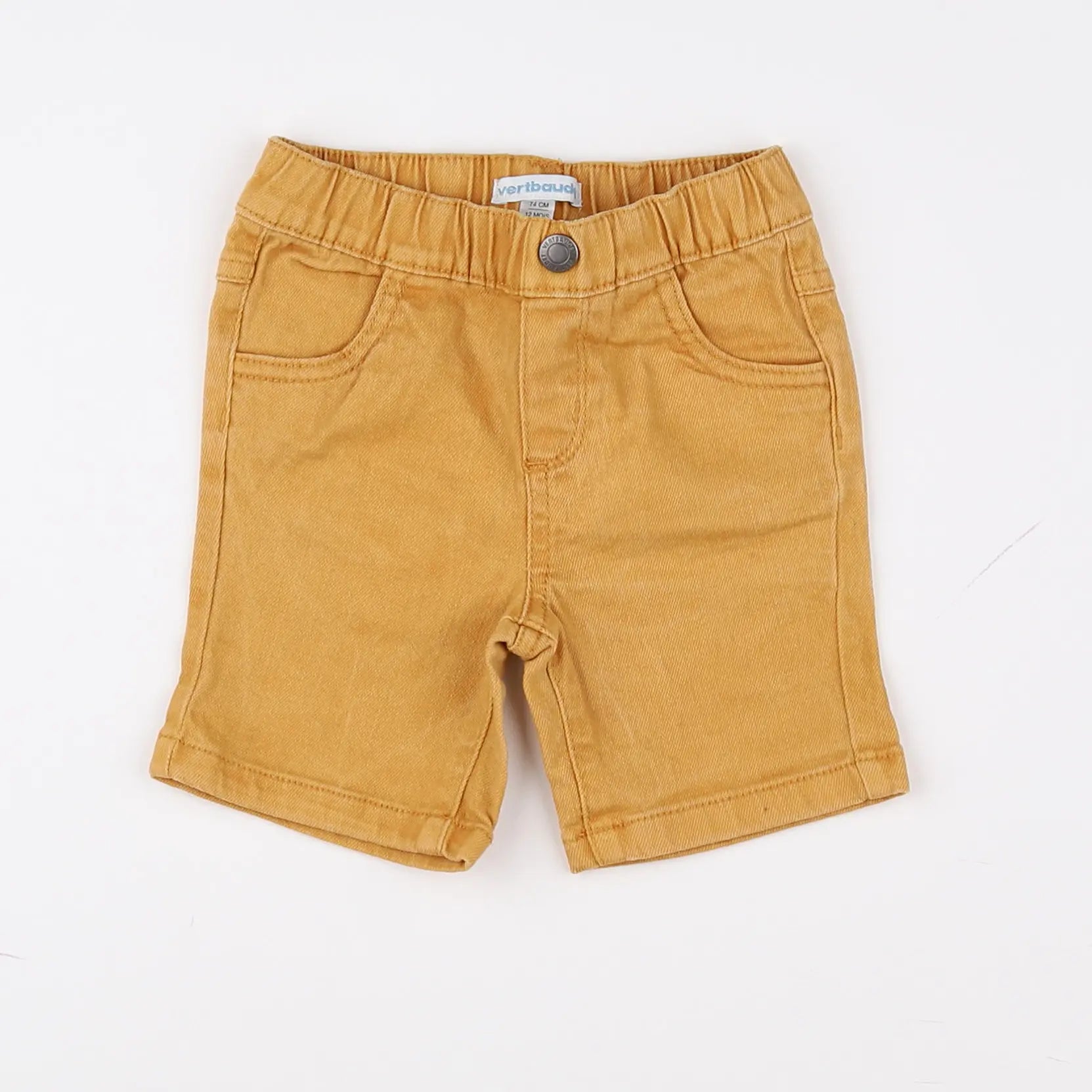 Vertbaudet - short jaune - 12 mois