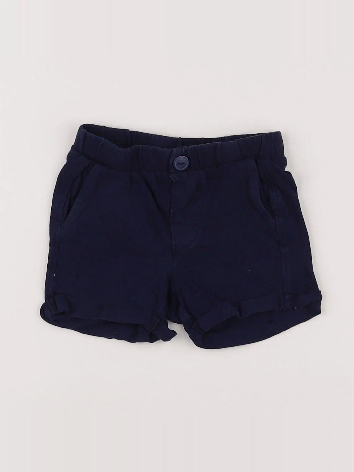 H&M - short bleu - 3/6 mois