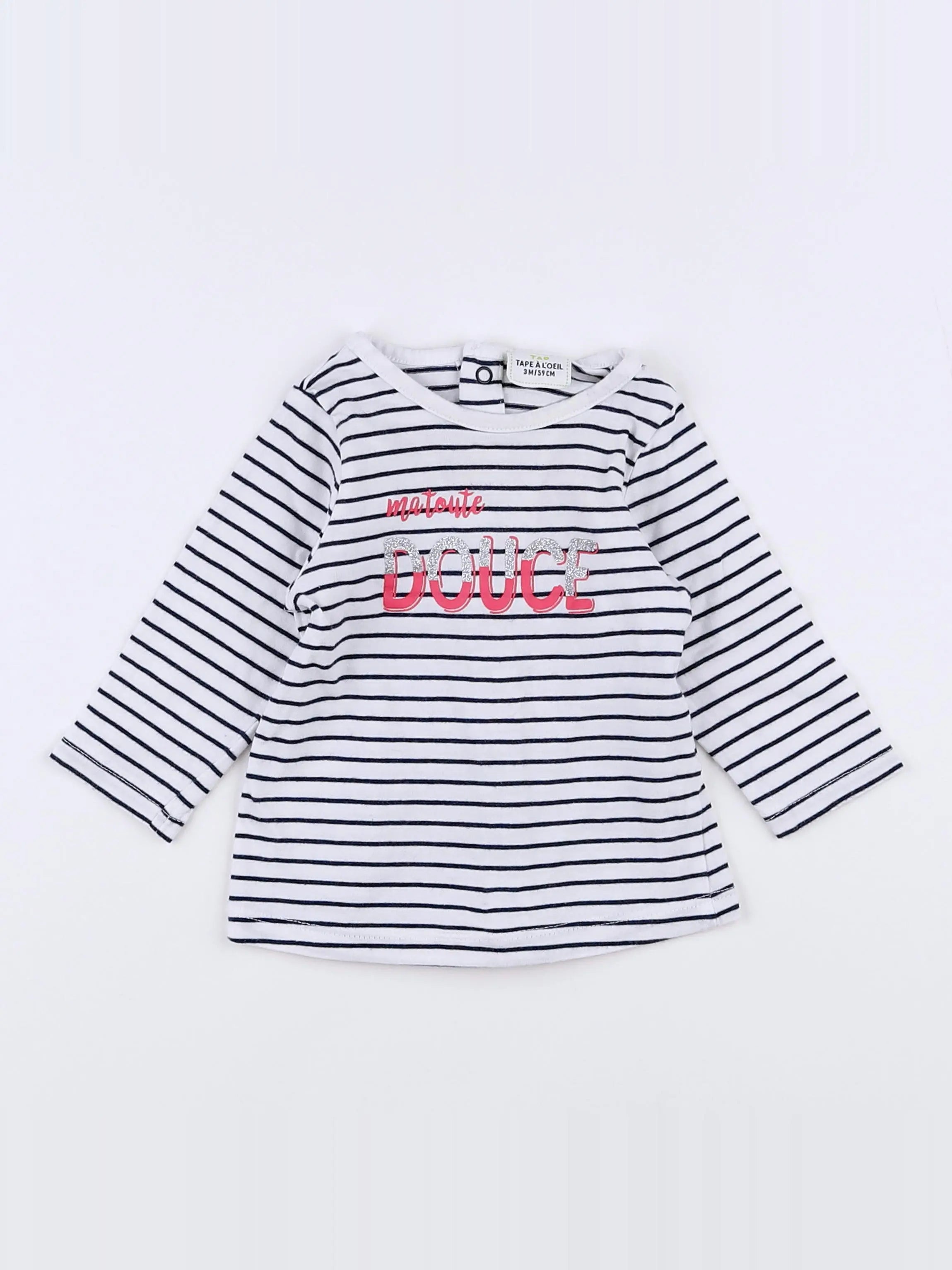 Tape à l'oeil - tee-shirt blanc - 3 mois