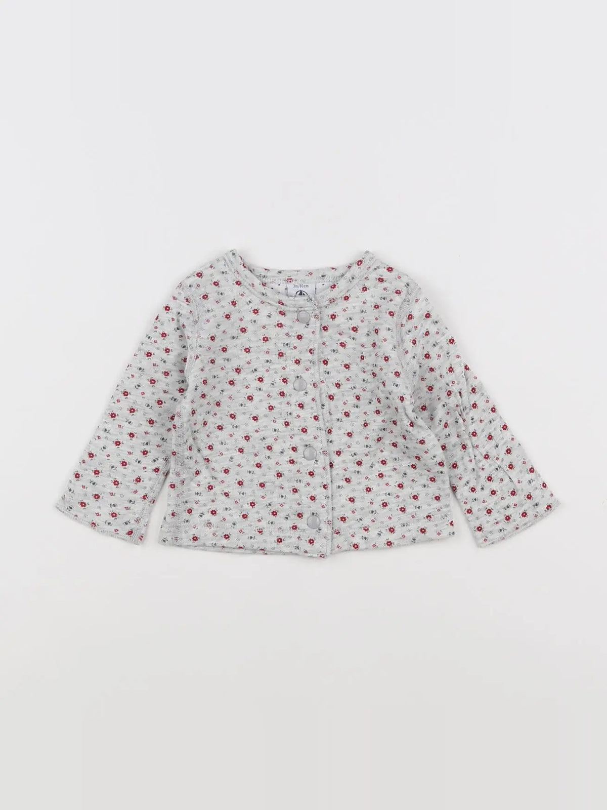 Petit Bateau - sweat gris - 3 mois