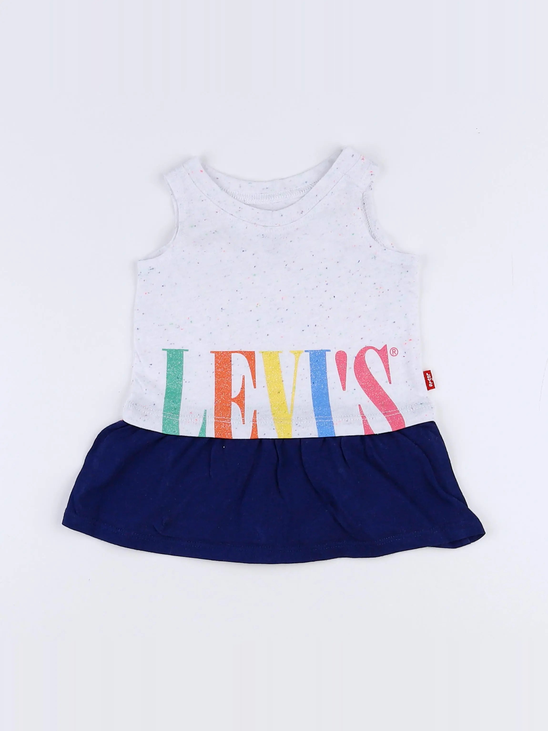 Levi's - robe blanc, bleu - 3 mois