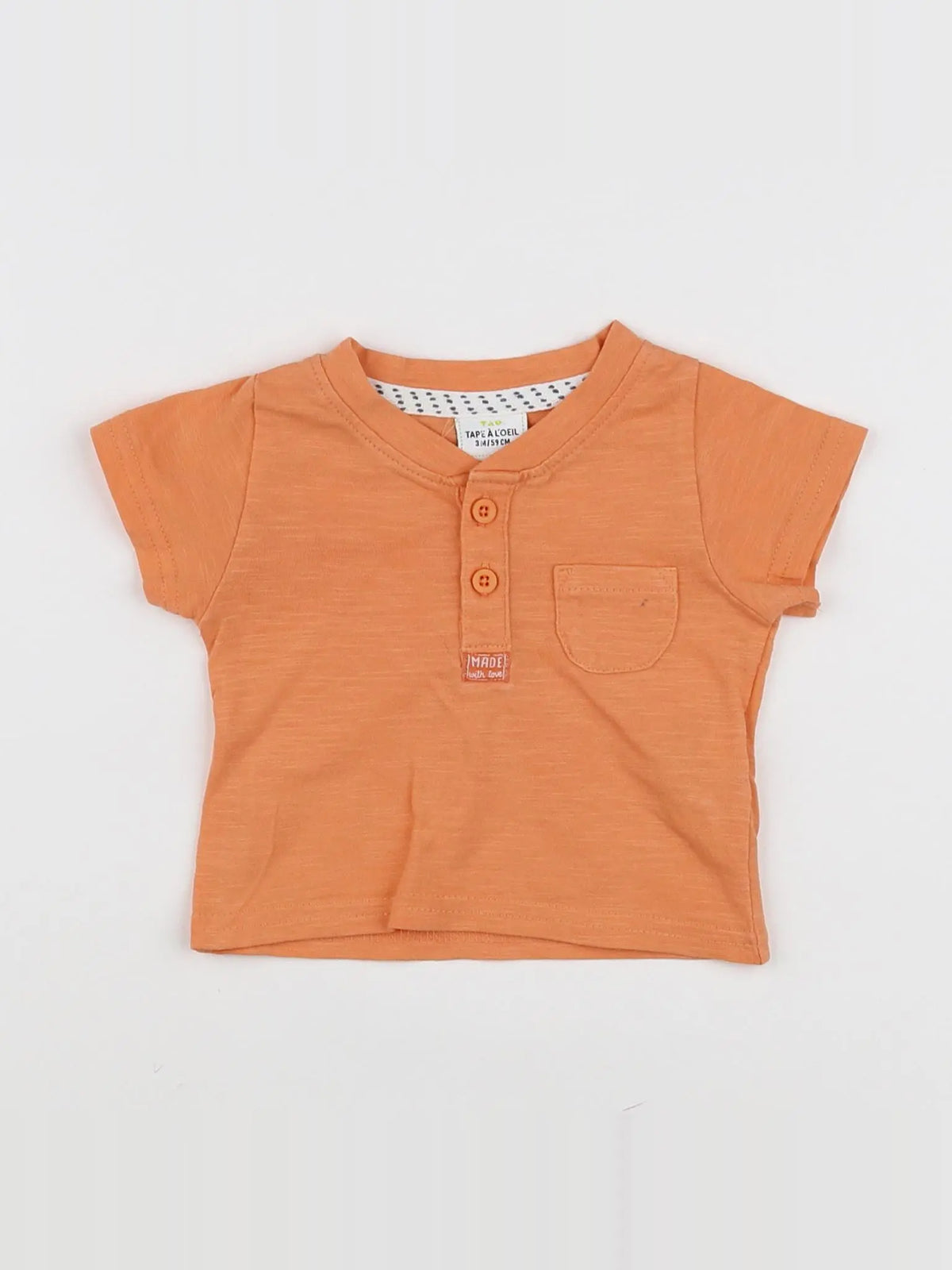 Tape à l'oeil - tee-shirt orange - 3 mois