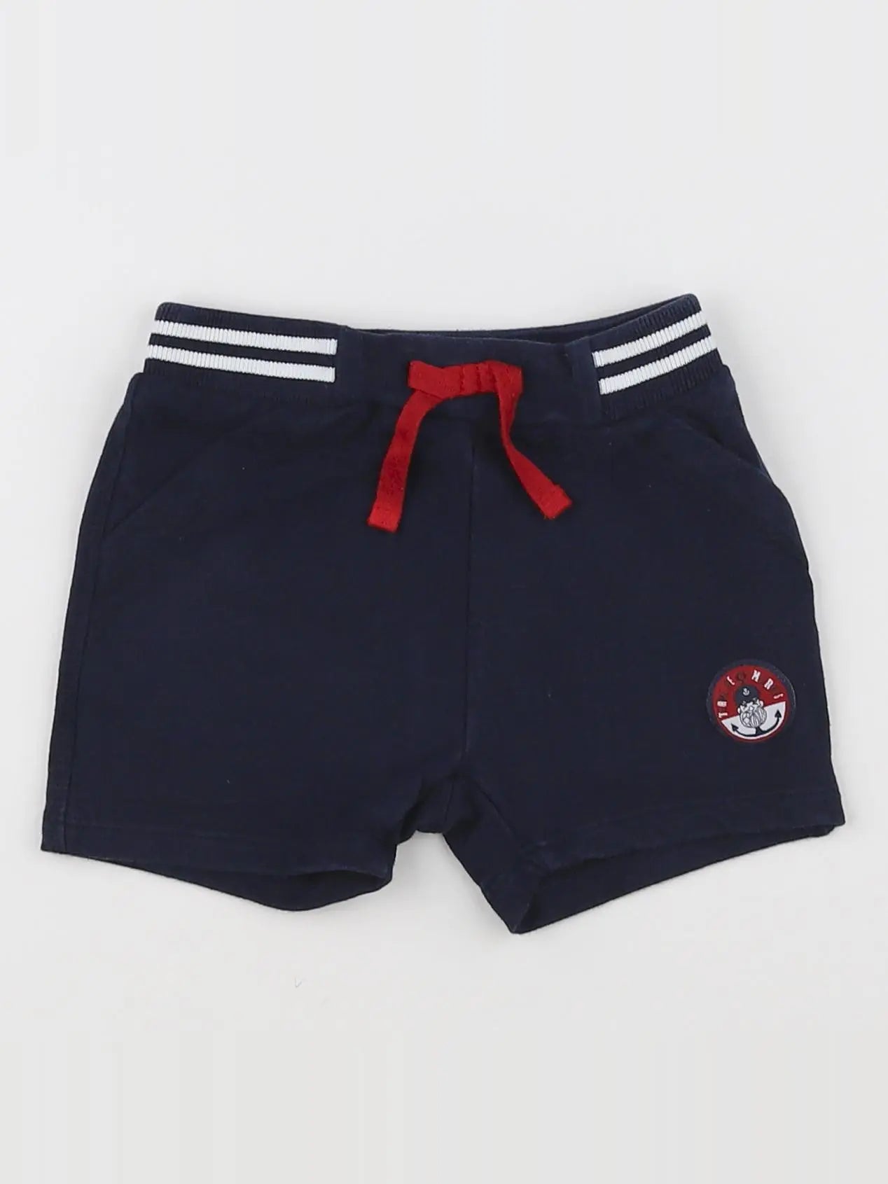 Terre de marins - short bleu, rouge - 6 mois