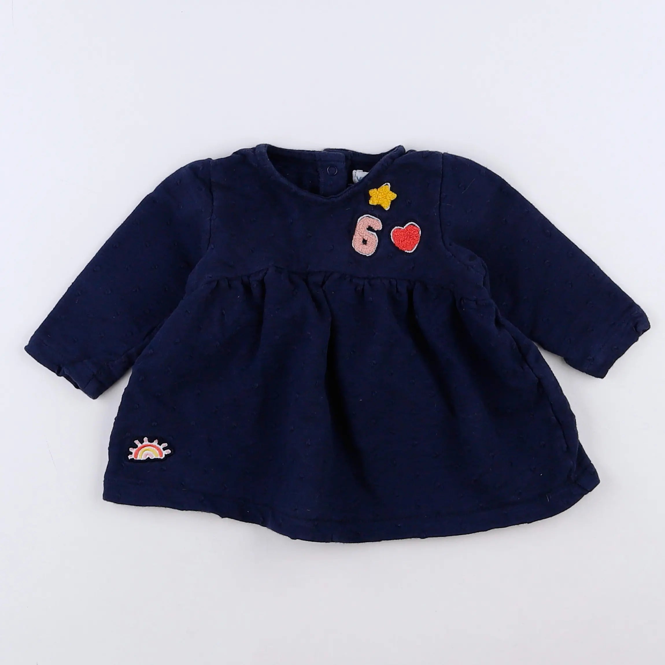 Vertbaudet - robe bleu - 3 mois