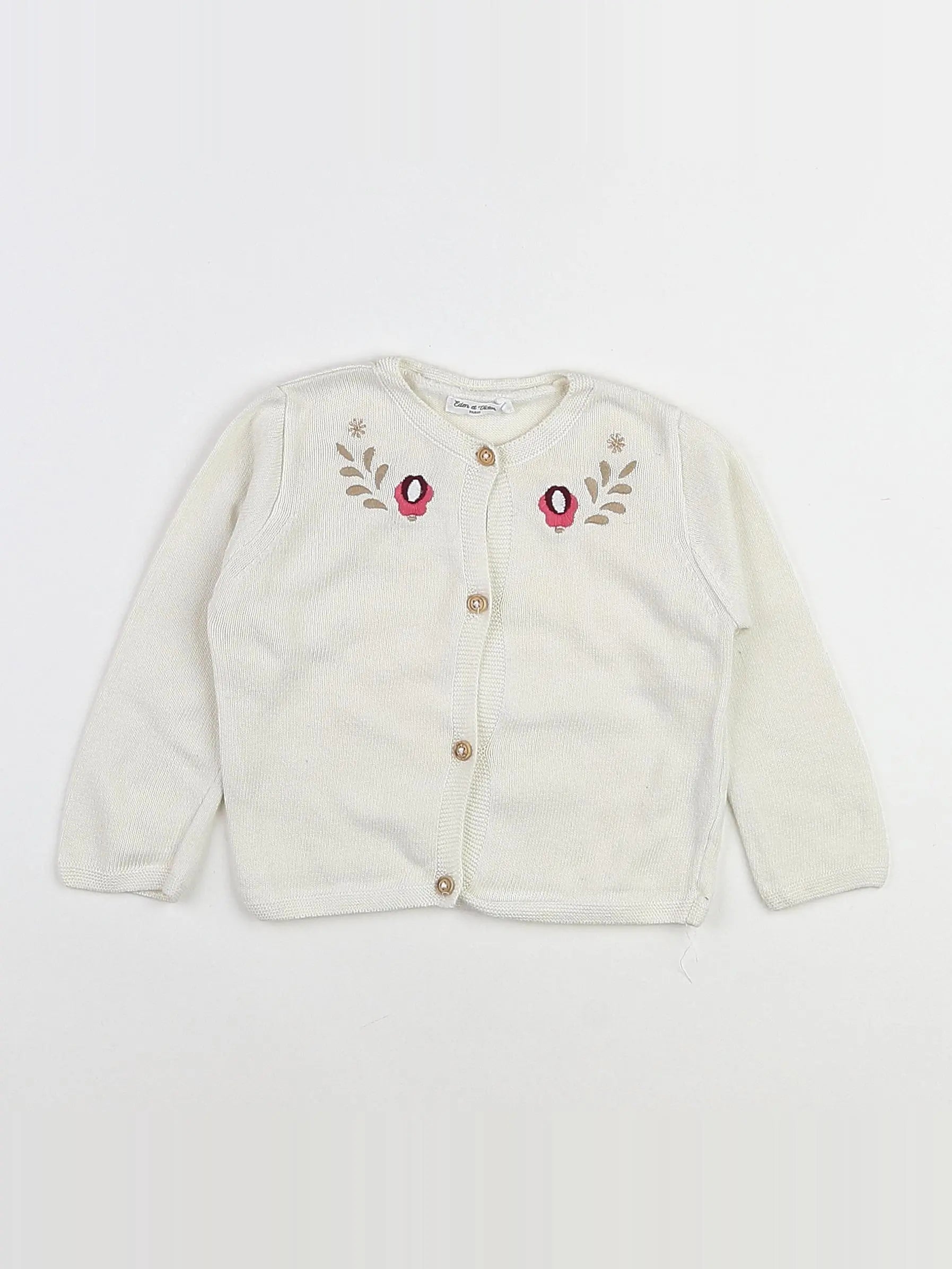Eden & Victor - gilet blanc - 12 mois