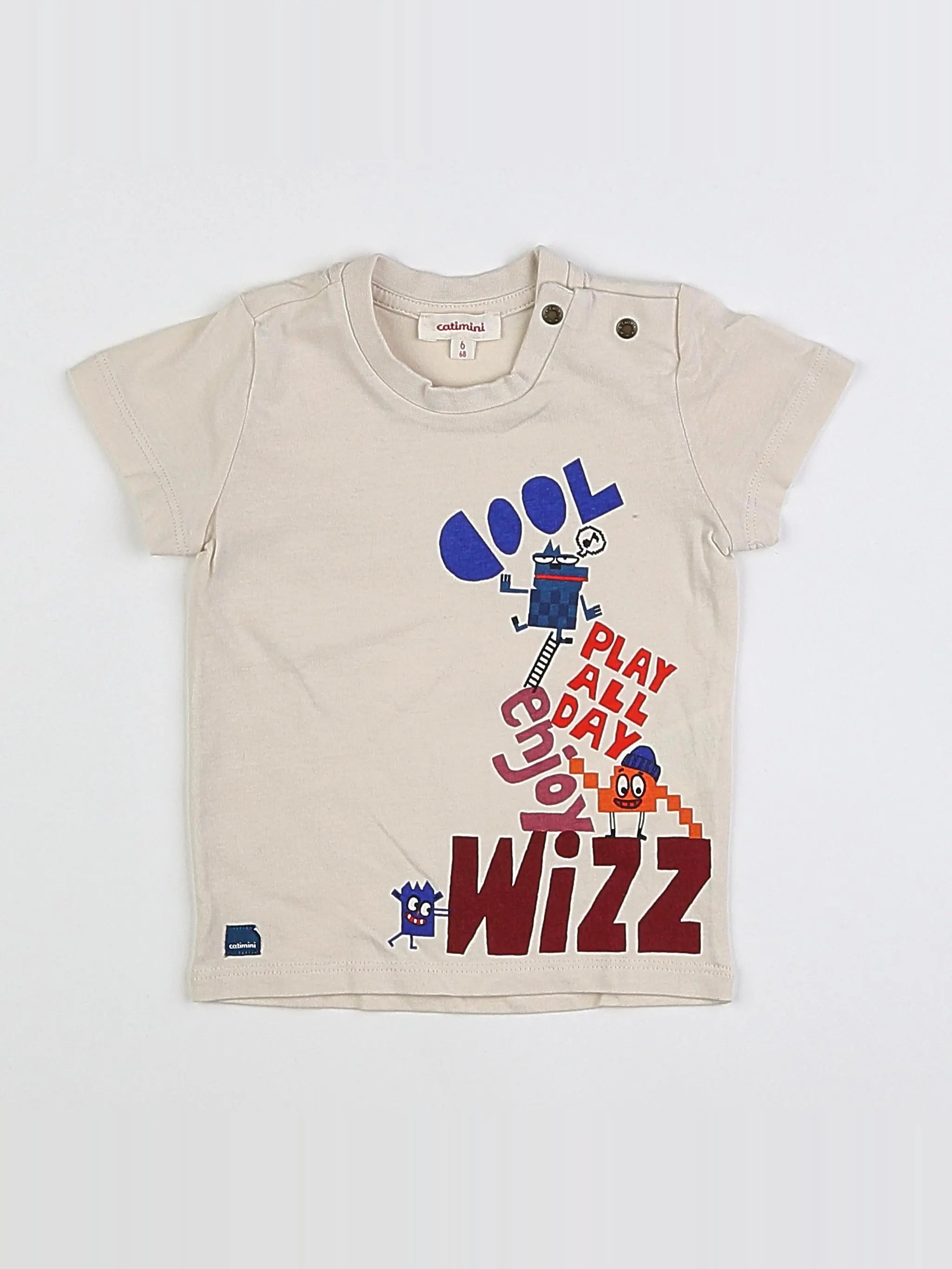 Catimini - tee-shirt beige - 6 mois