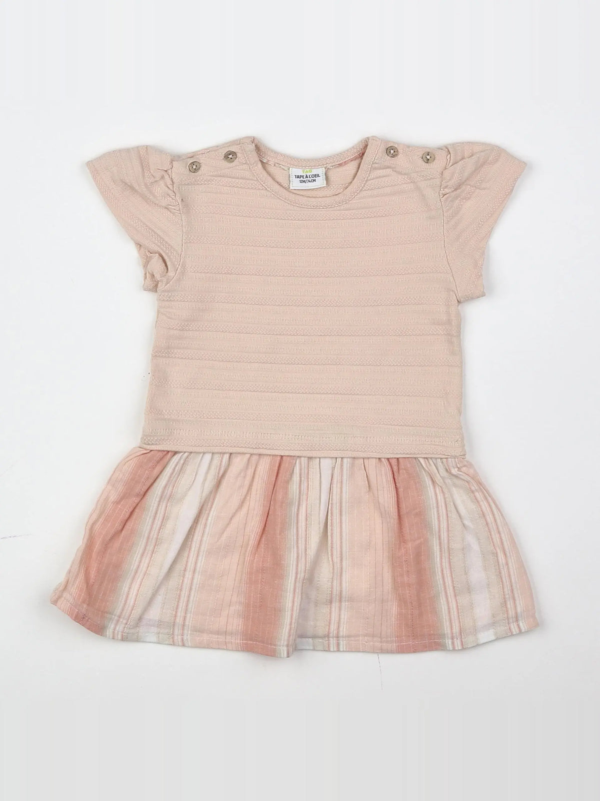 Tape à l'oeil - robe rose - 12 mois