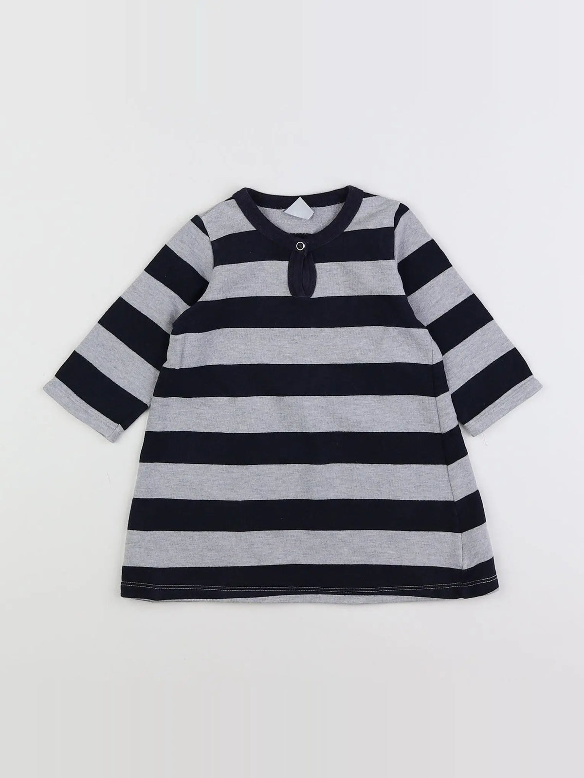 Petit Bateau - robe gris - 12 mois