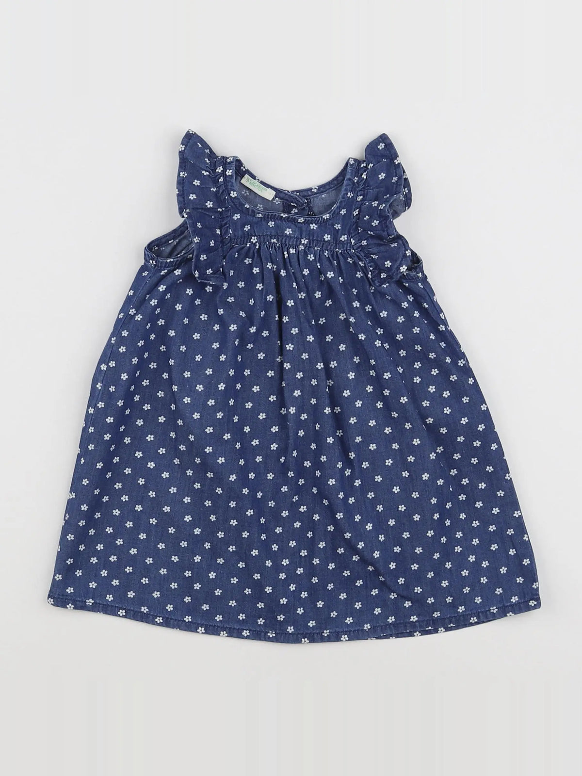 Benetton - robe bleu - 3/6 mois