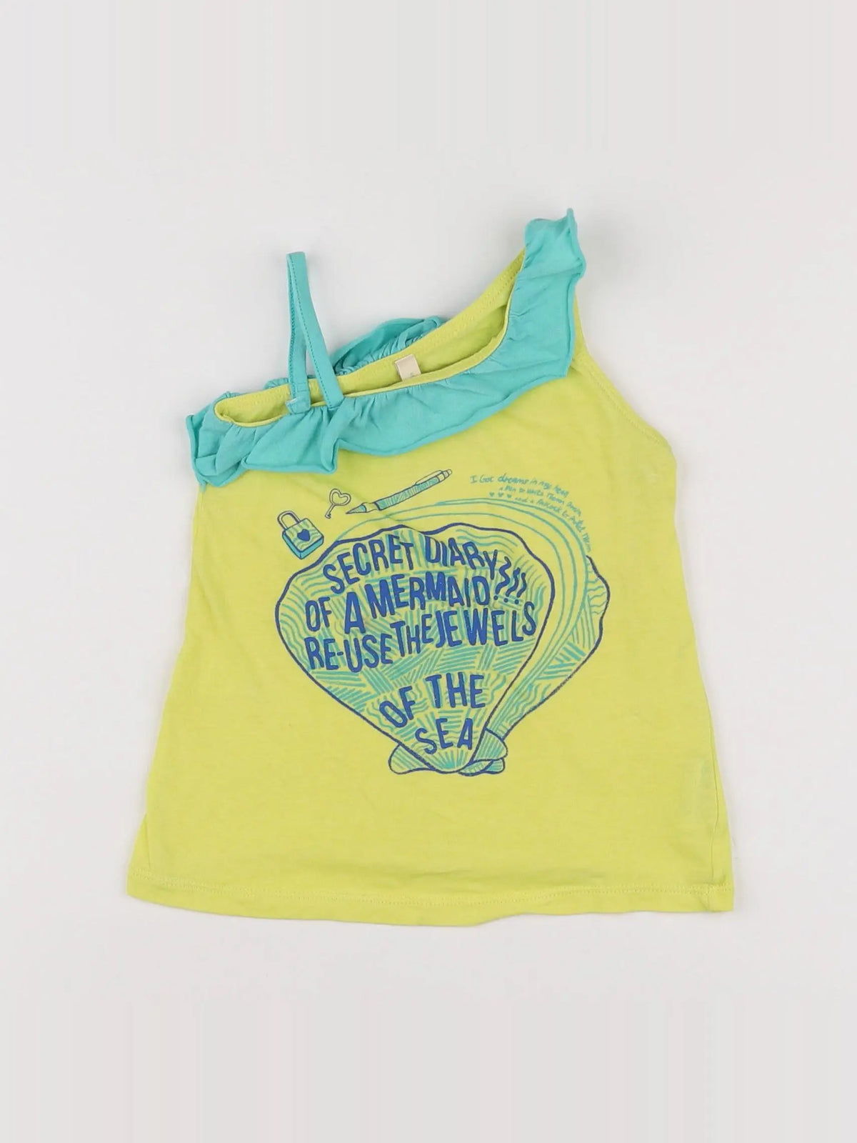 Benetton - débardeur jaune - 3/4 ans