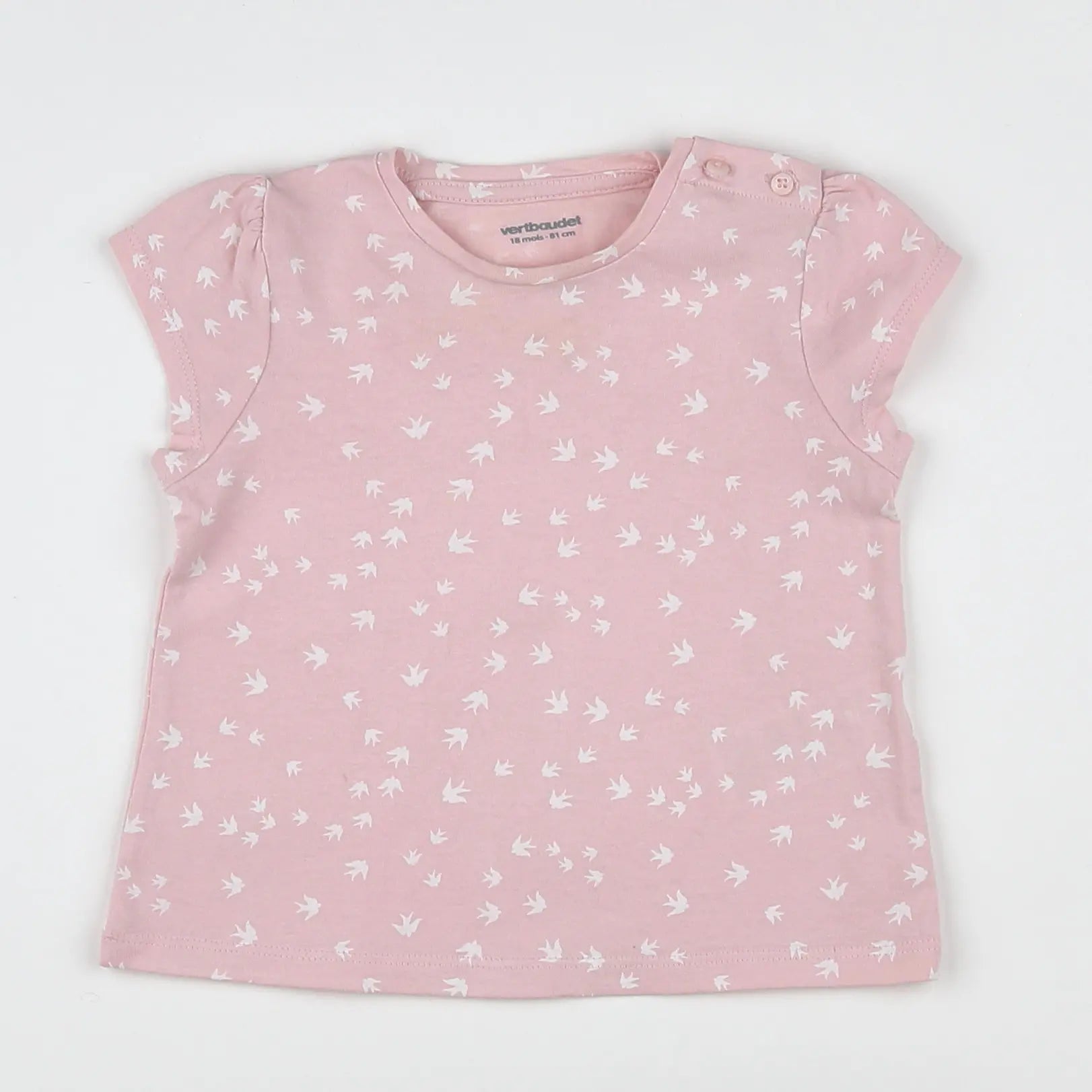 Vertbaudet - tee-shirt rose - 18 mois