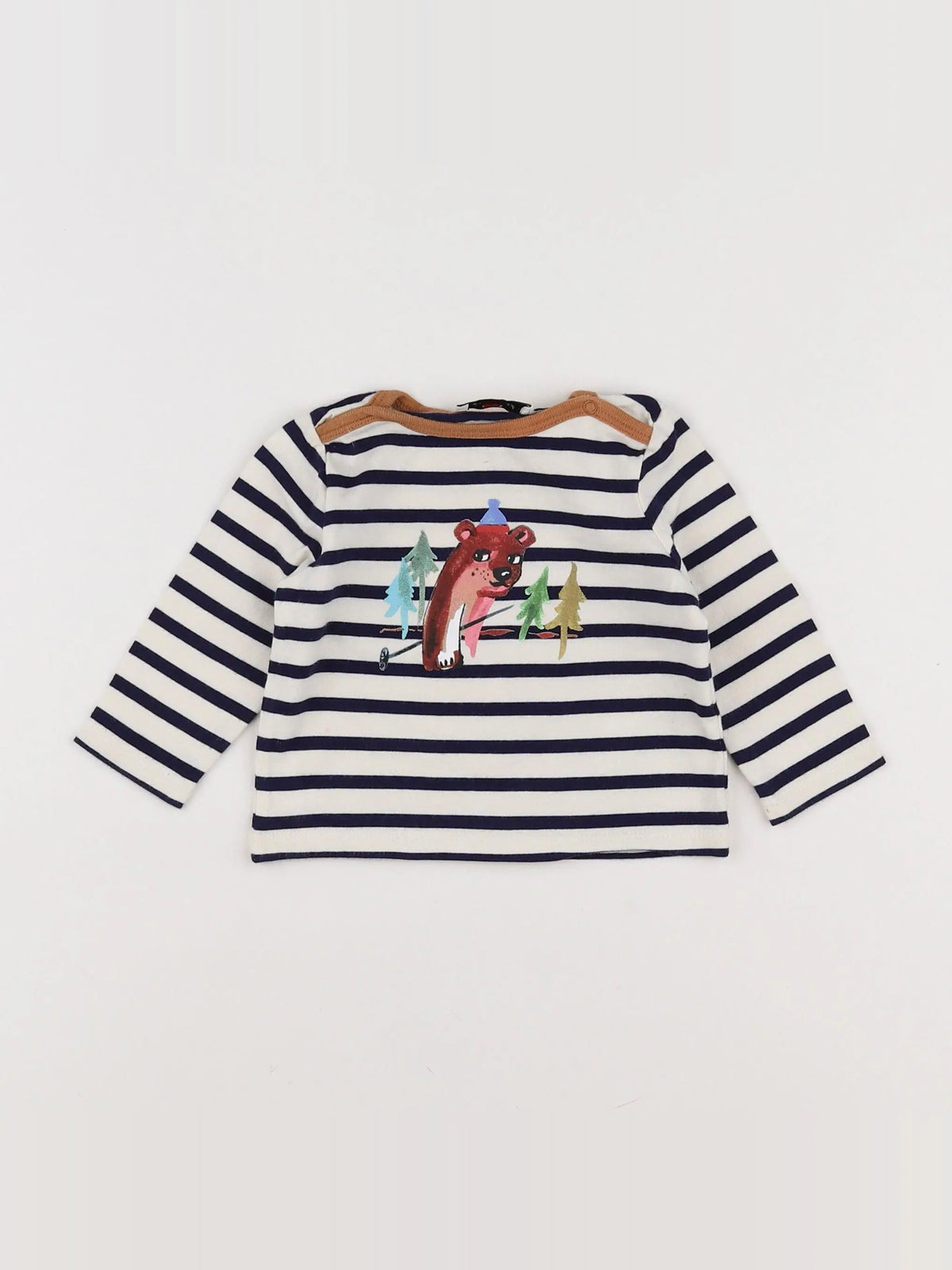 Cyrillus - tee-shirt blanc, multicolore - 6 mois