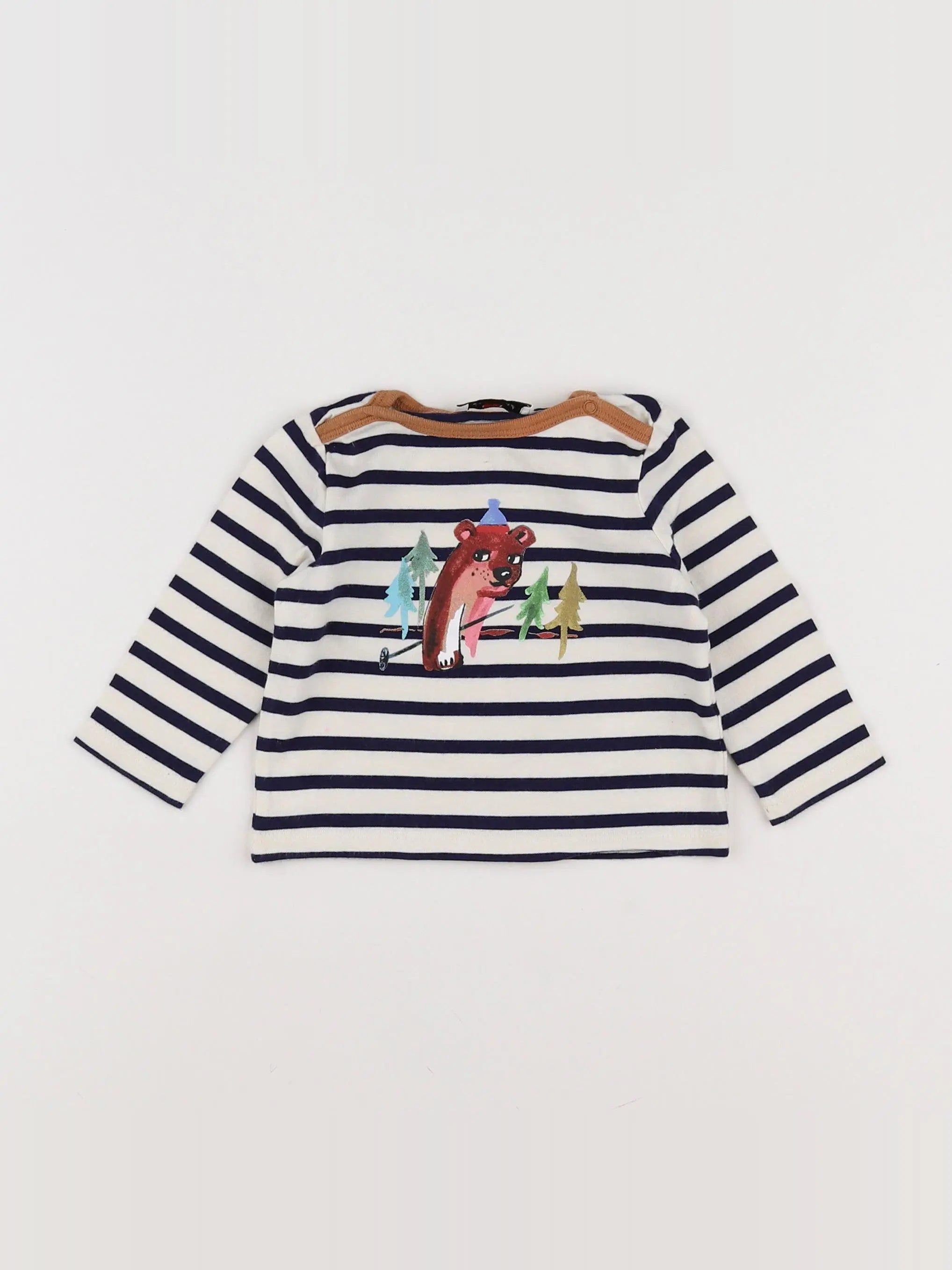 Cyrillus - tee-shirt blanc, multicolore - 6 mois