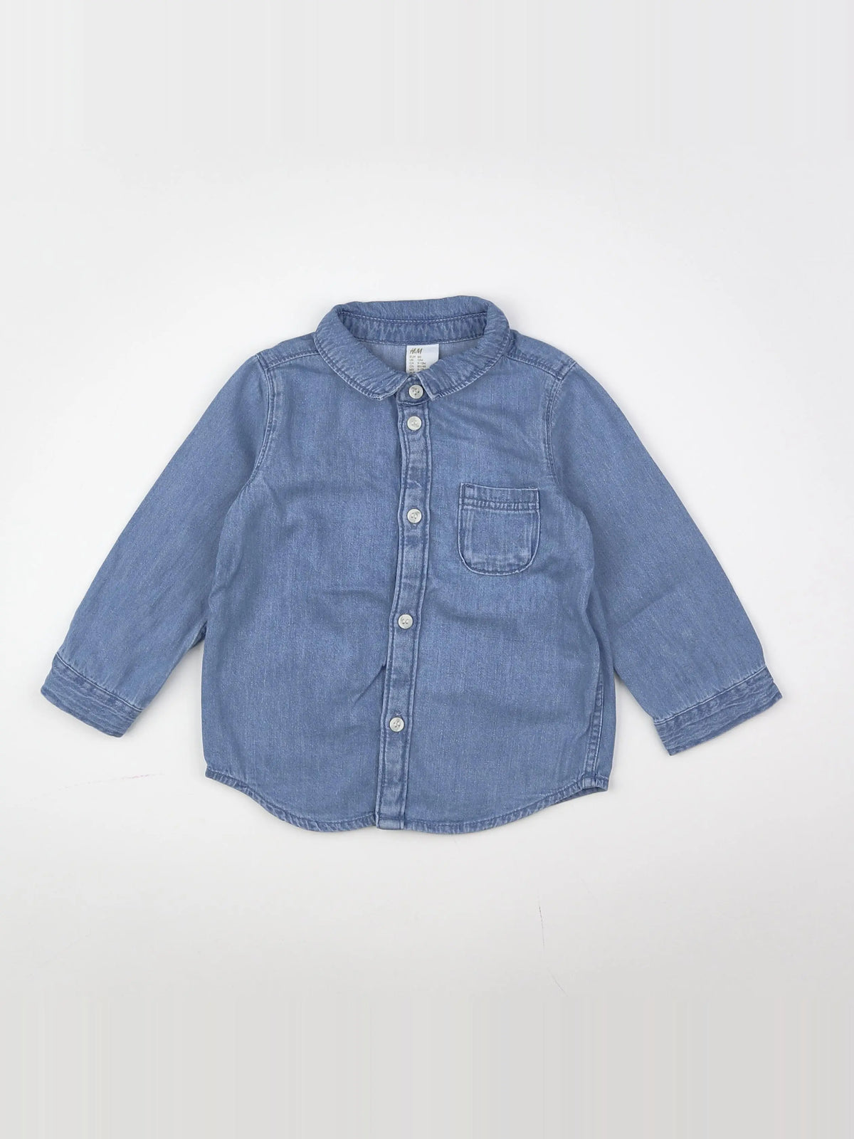 H&M - chemise bleu - 9/12 mois