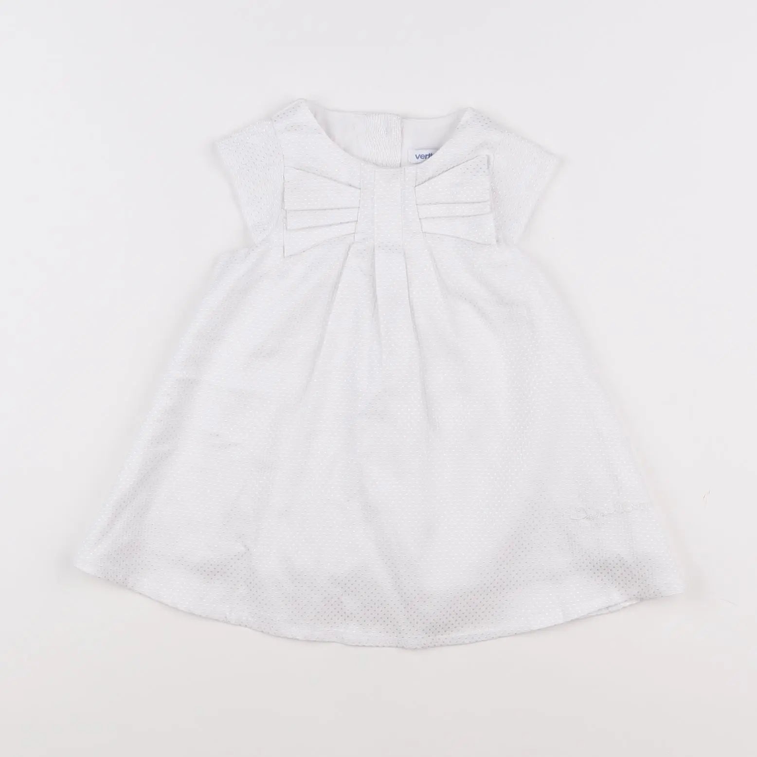 Vertbaudet - robe blanc - 12 mois
