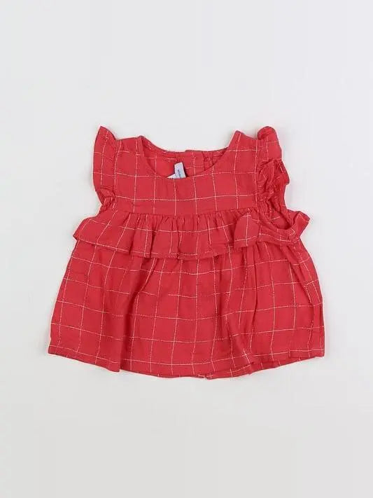 Absorba - blouse rouge, argent - 9 mois