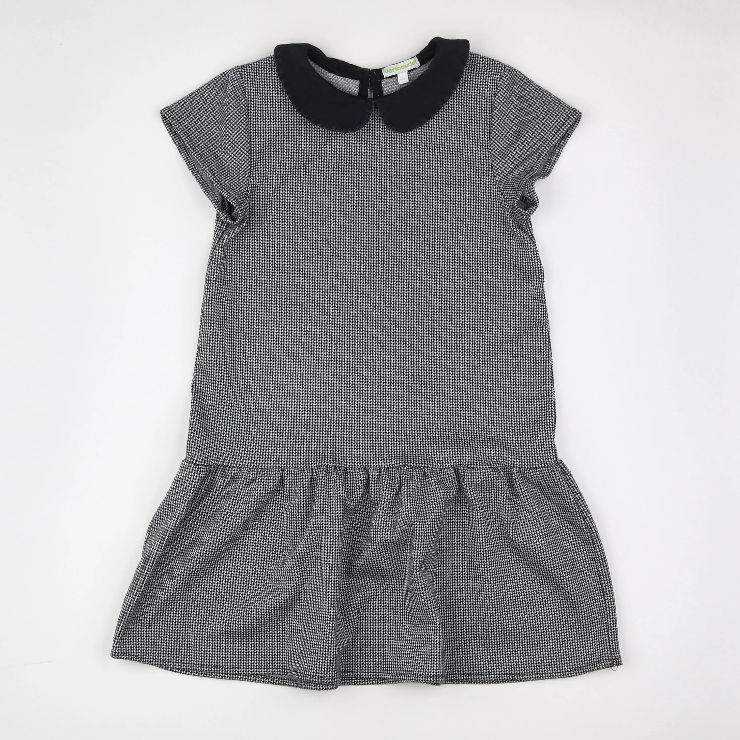 Vertbaudet - robe gris, noir - 8 ans