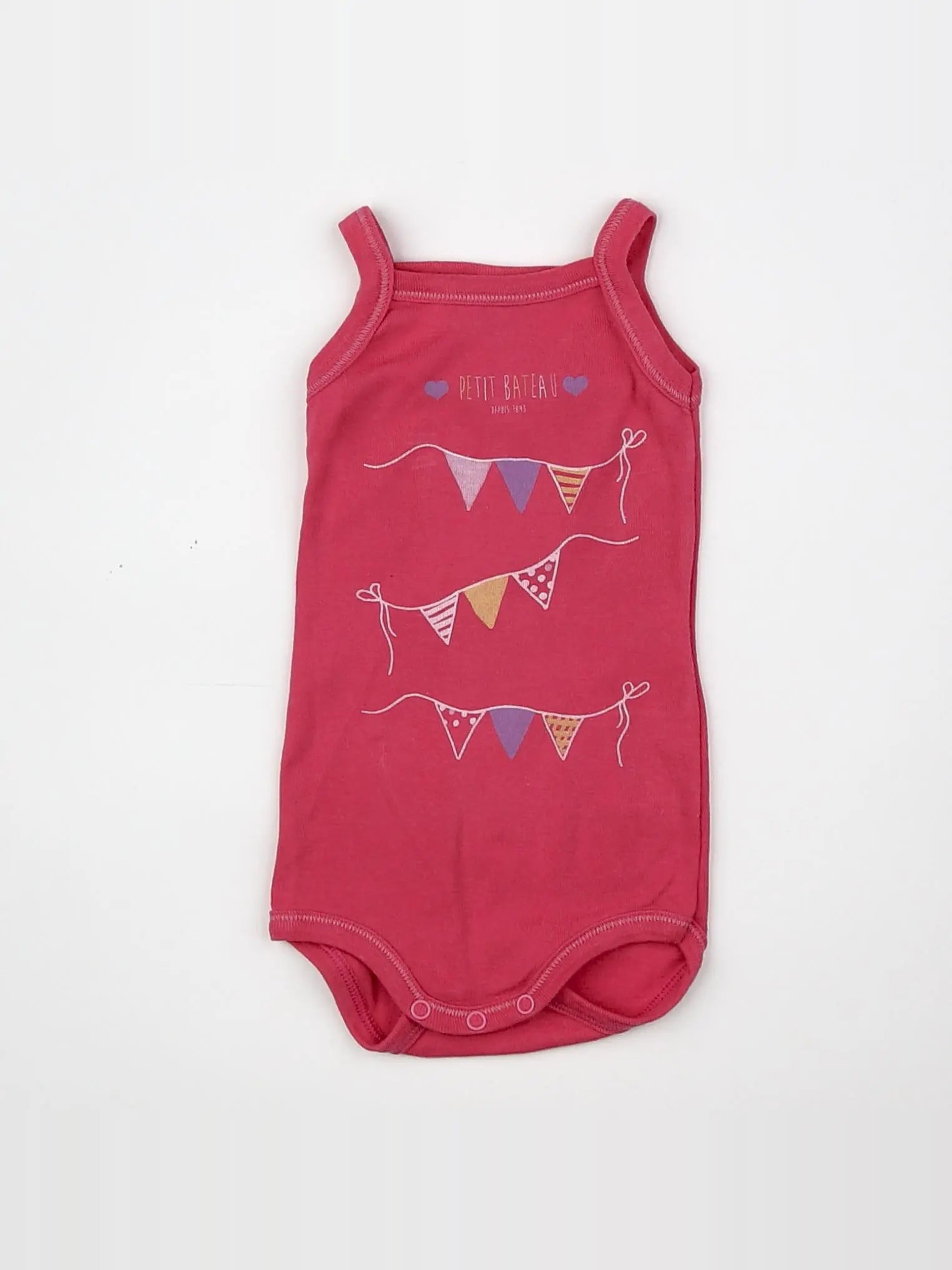 Petit Bateau - body rose - 3 mois